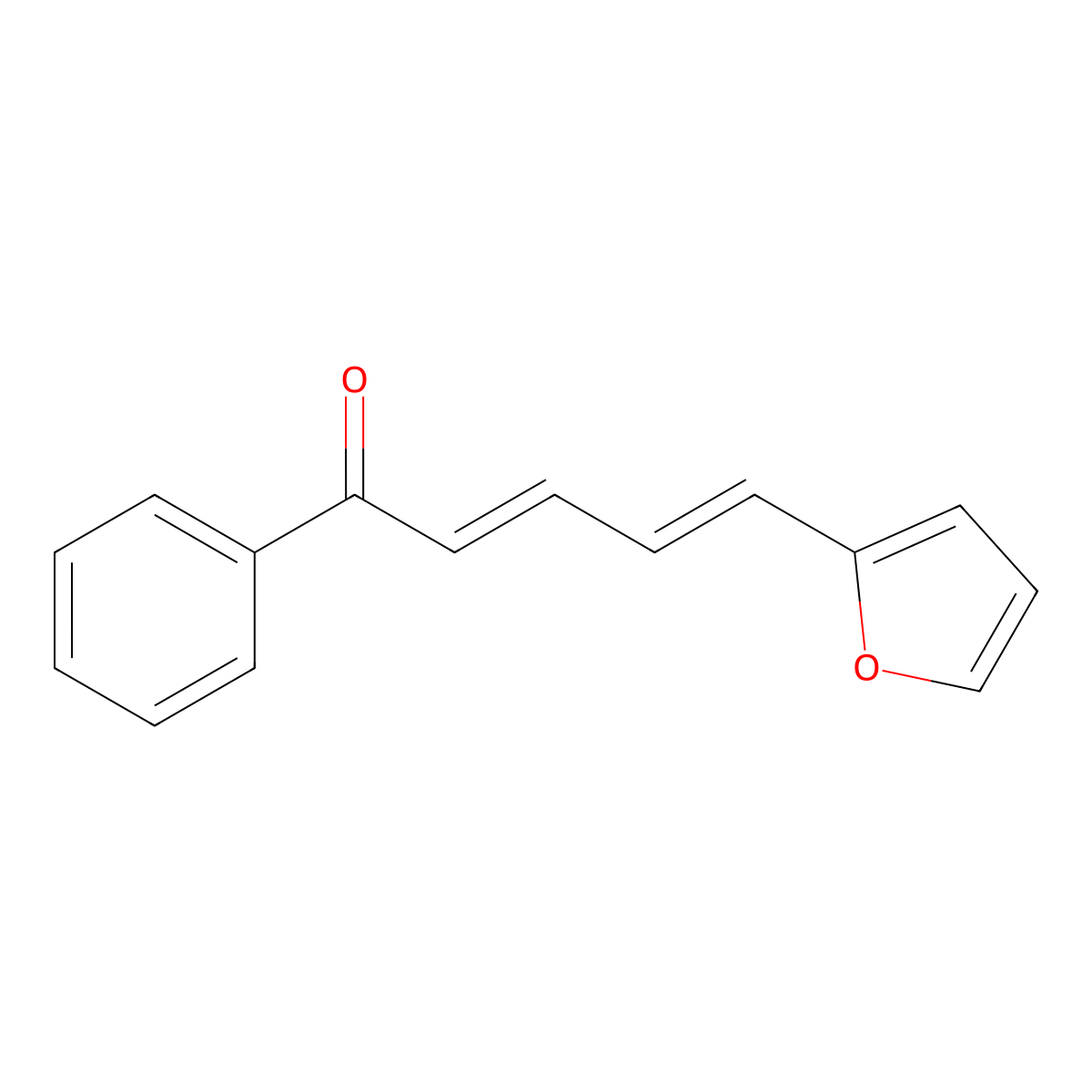 (2E,4E)-5-(furan-2-yl)-1-phenylpenta-2,4-dien-1-one molecular structure, CAS 1202933-37-6