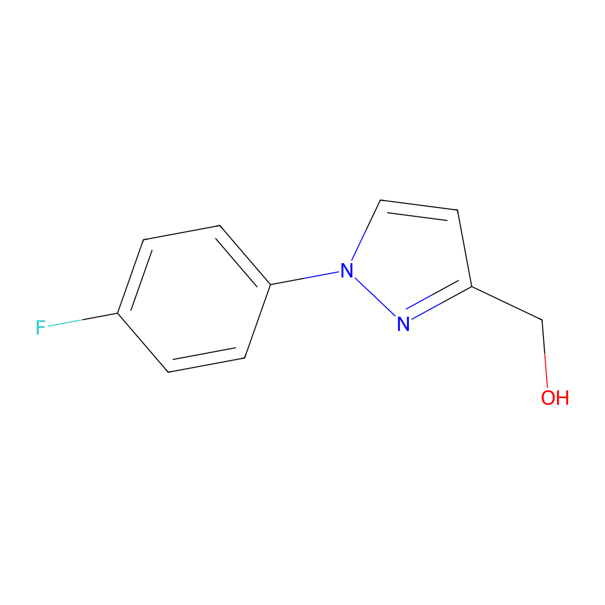 [1-(4-Fluorophenyl)-1h-pyrazol-3-yl]methanol molecular structure, CAS 1202942-29-7