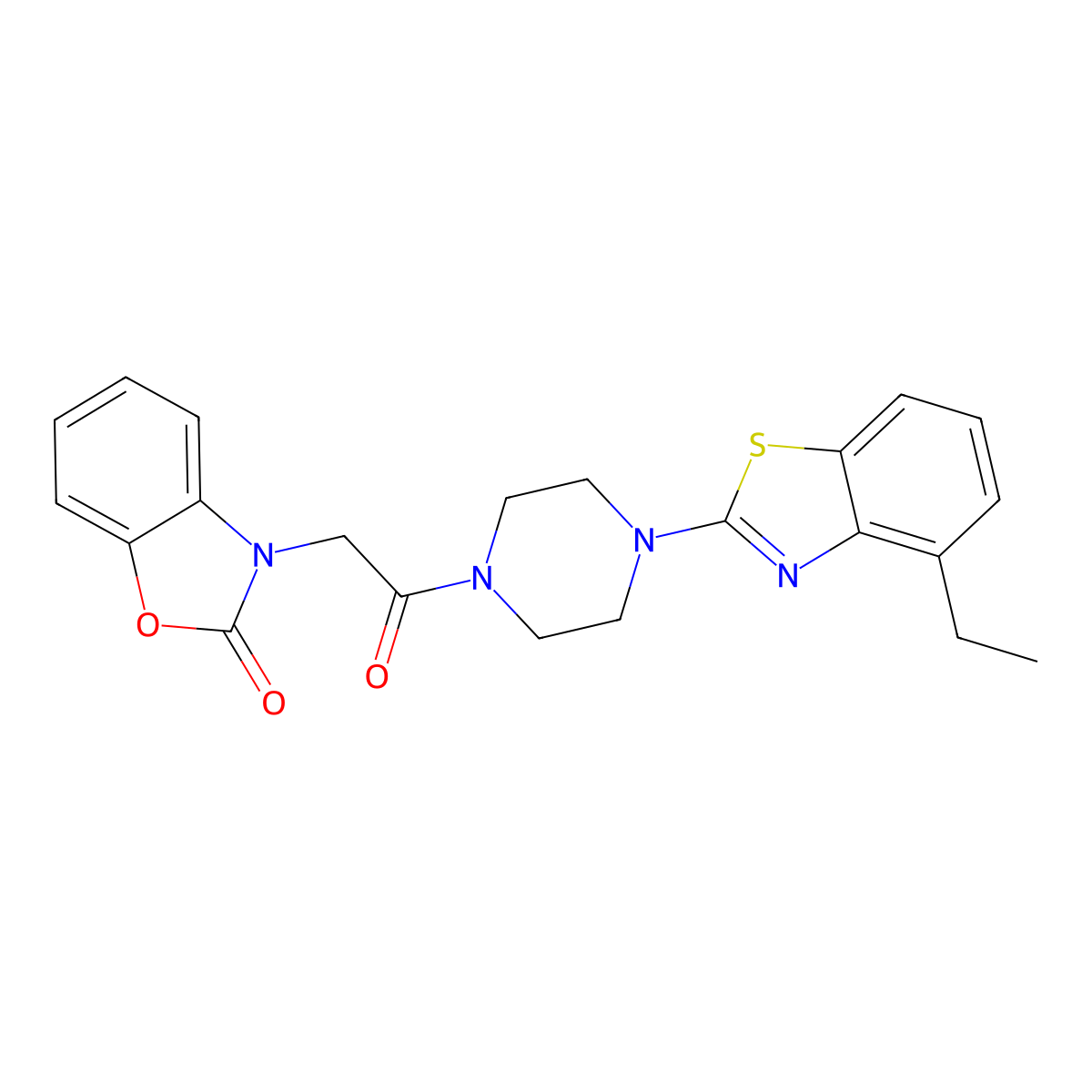 3-(2-(4-(4-ethylbenzo[d]thiazol-2-yl)piperazin-1-yl)-2-oxoethyl)benzo[d]oxazol-2(3H)-one molecular structure, CAS 1202977-19-2
