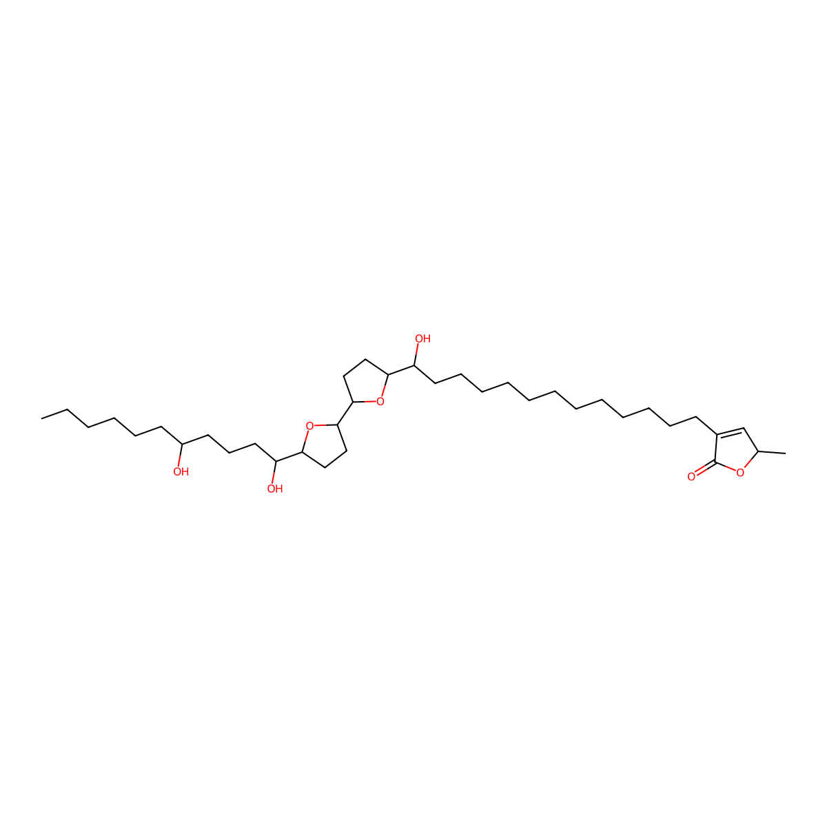 Squamocin molecular structure, CAS 120298-30-8