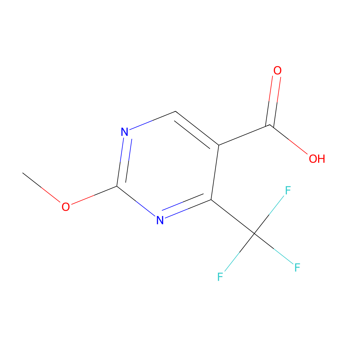 2-Methoxy-4-(trifluoromethyl)pyrimidine-5-carboxylic acid molecular structure, CAS 1202980-50-4