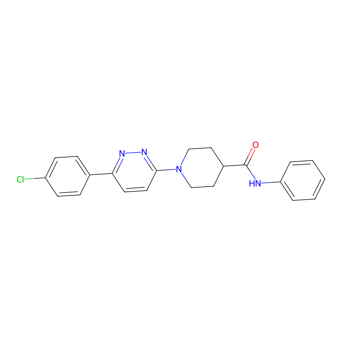 1-[6-(4-chlorophenyl)pyridazin-3-yl]-N-phenylpiperidine-4-carboxamide molecular structure, CAS 1202983-79-6