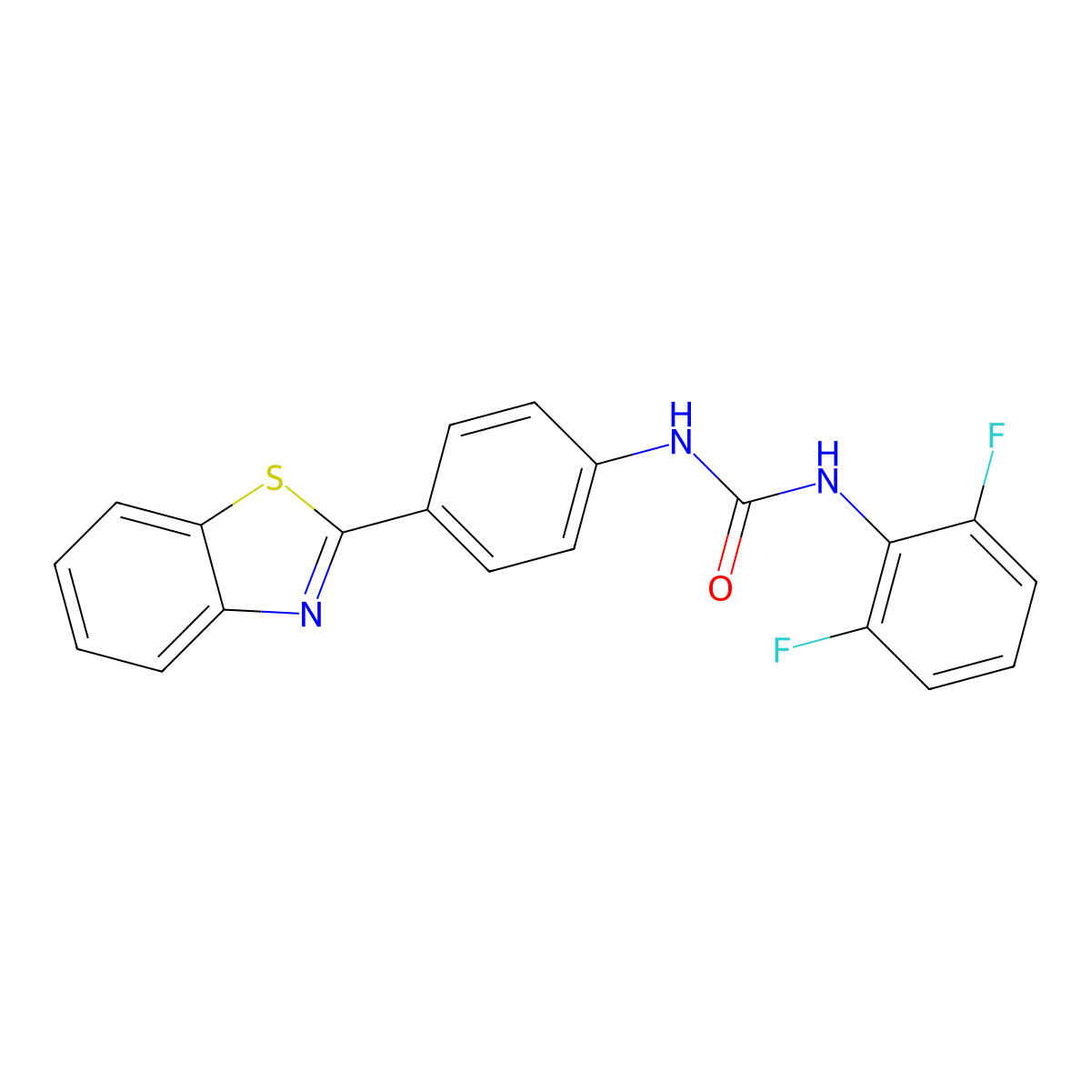 1-[4-(1,3-Benzothiazol-2-yl)phenyl]-3-(2,6-difluorophenyl)urea molecular structure, CAS 1202987-42-5