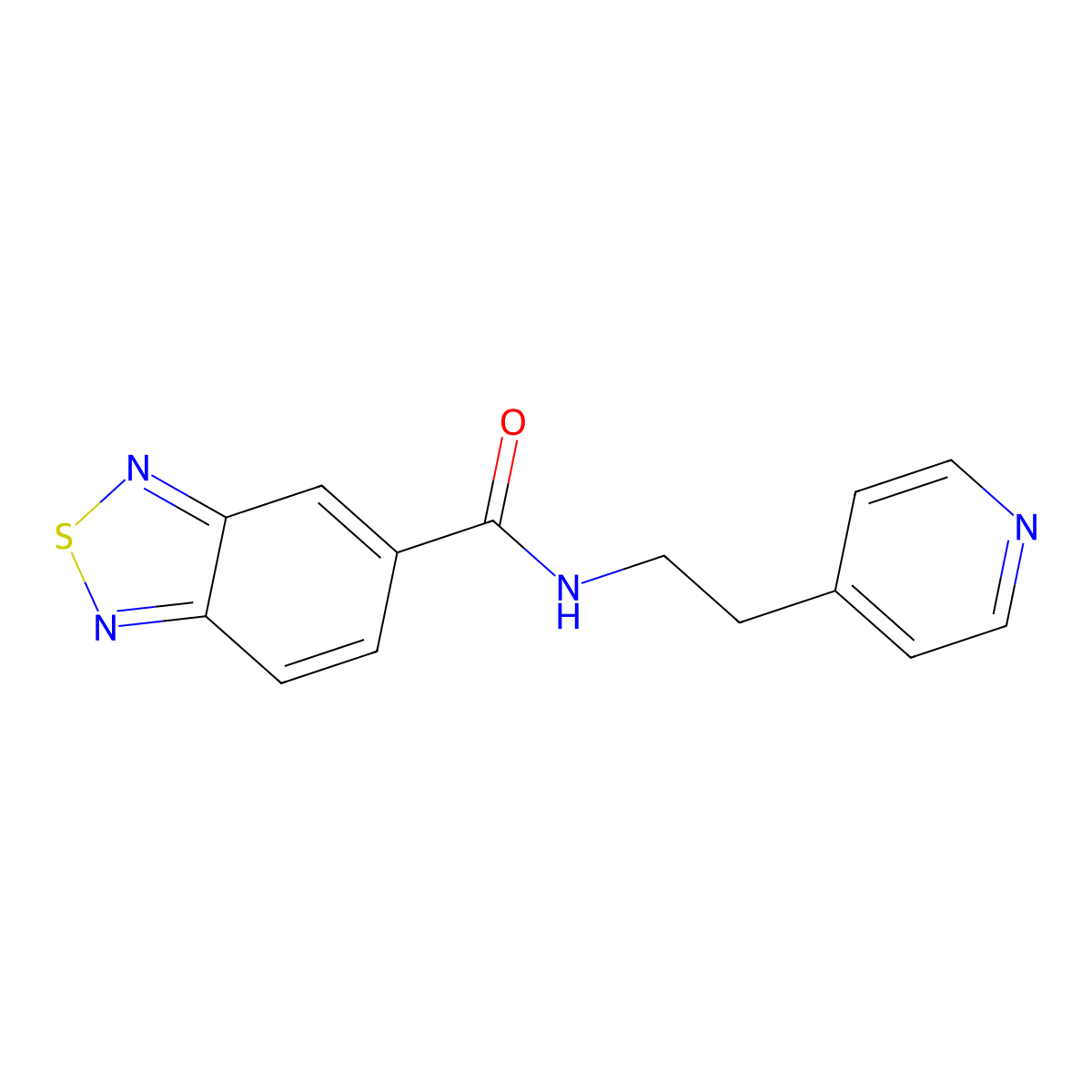 N-(2-(pyridin-4-yl)ethyl)benzo[c][1,2,5]thiadiazole-5-carboxamide molecular structure, CAS 1202989-17-0