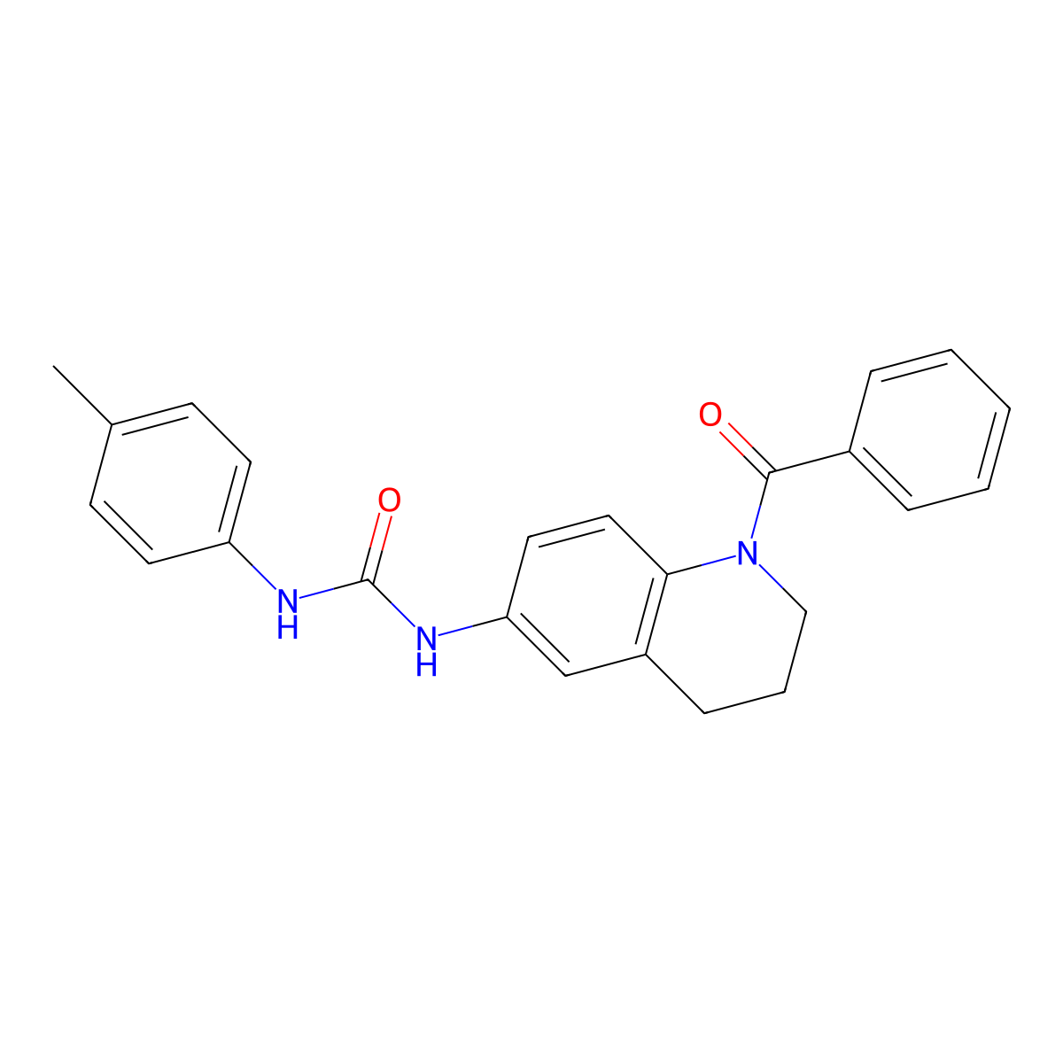 1-(1-Benzoyl-1,2,3,4-tetrahydroquinolin-6-yl)-3-(p-tolyl)urea molecular structure, CAS 1202990-76-8