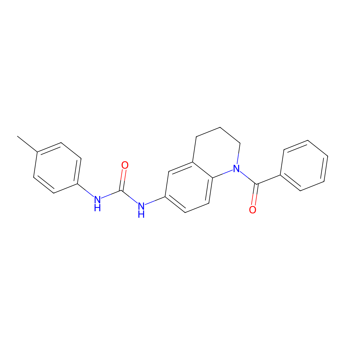 1-(1-Benzoyl-1,2,3,4-tetrahydroquinolin-6-yl)-3-(p-tolyl)urea molecular structure, CAS 1202990-76-8