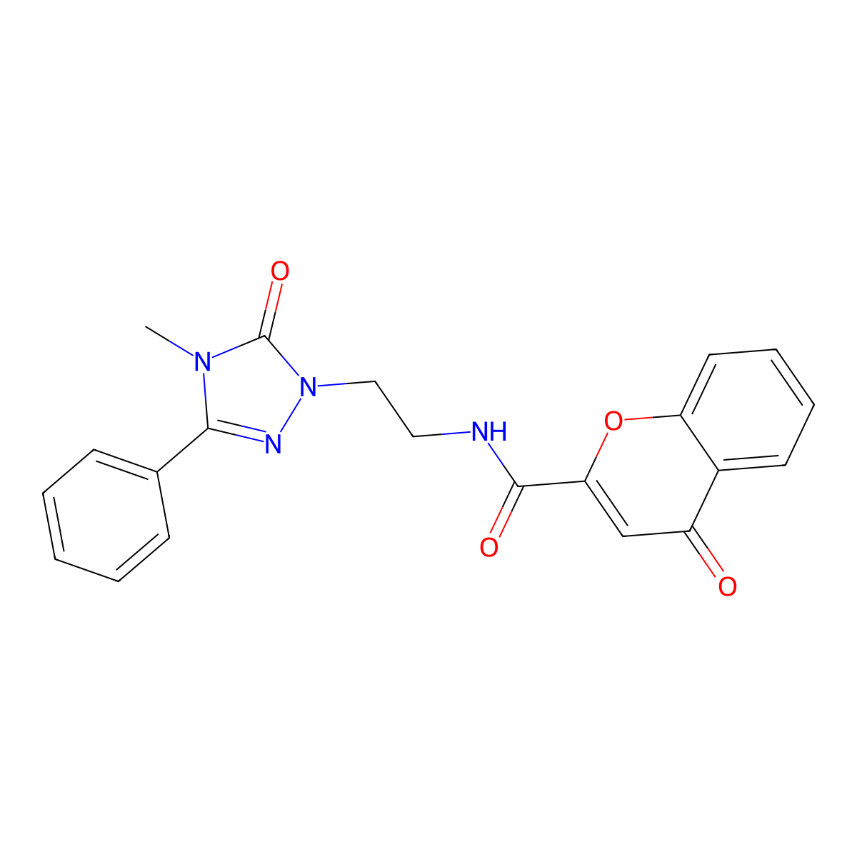 N-[2-(4-methyl-5-oxo-3-phenyl-4,5-dihydro-1H-1,2,4-triazol-1-yl)ethyl]-4-oxo-4H-chromene-2-carboxamide molecular structure, CAS 1202991-33-0