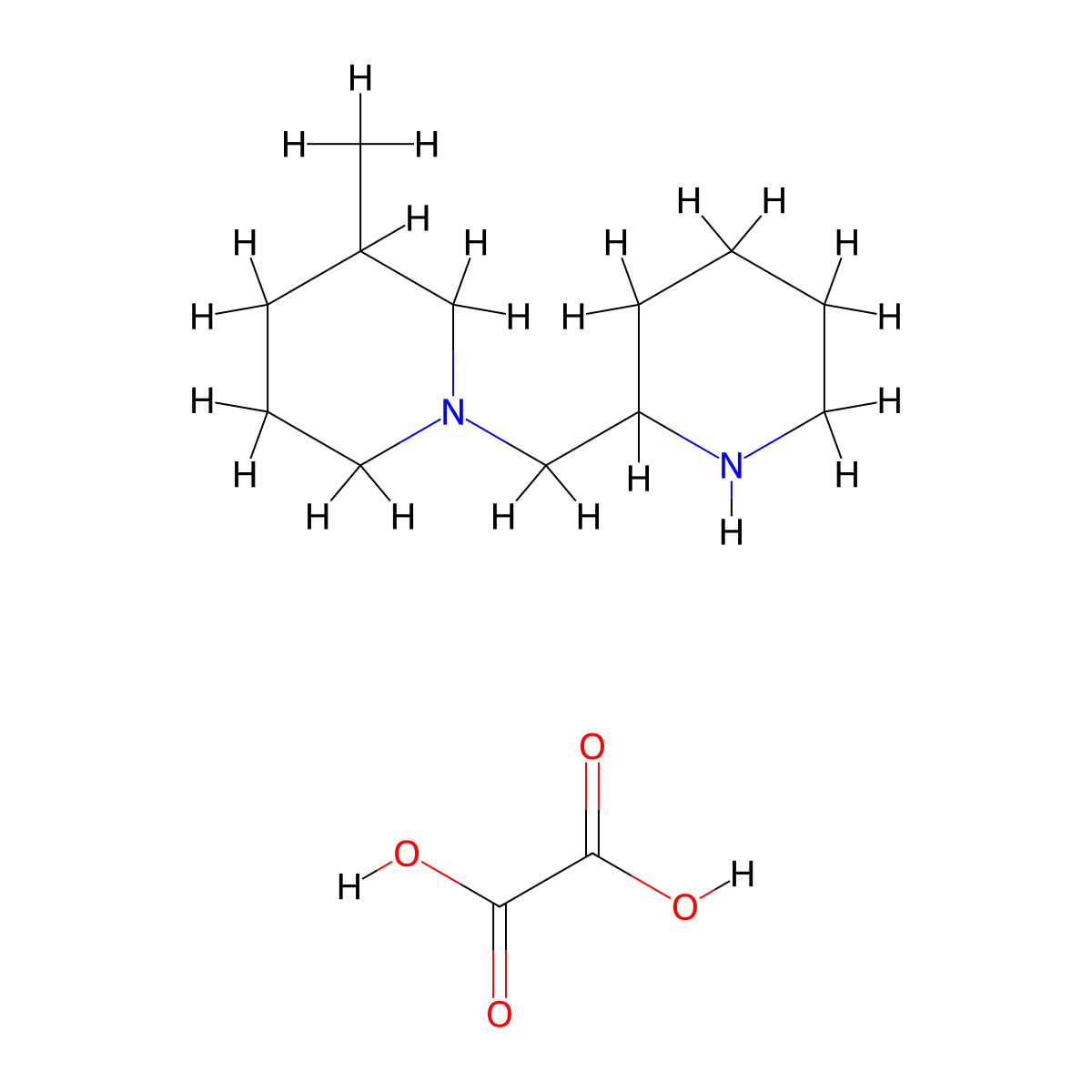 3-Methyl-1-(piperidin-2-ylmethyl)piperidine oxalate molecular structure, CAS 1202992-15-1