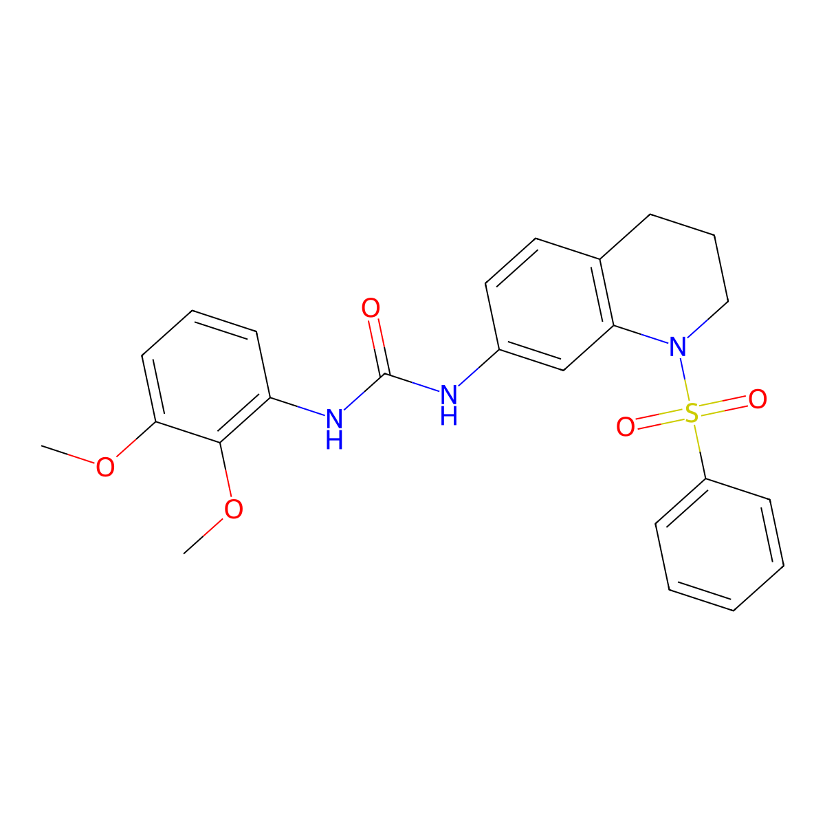 1-(2,3-Dimethoxyphenyl)-3-(1-(phenylsulfonyl)-1,2,3,4-tetrahydroquinolin-7-yl)urea molecular structure, CAS 1202992-30-0