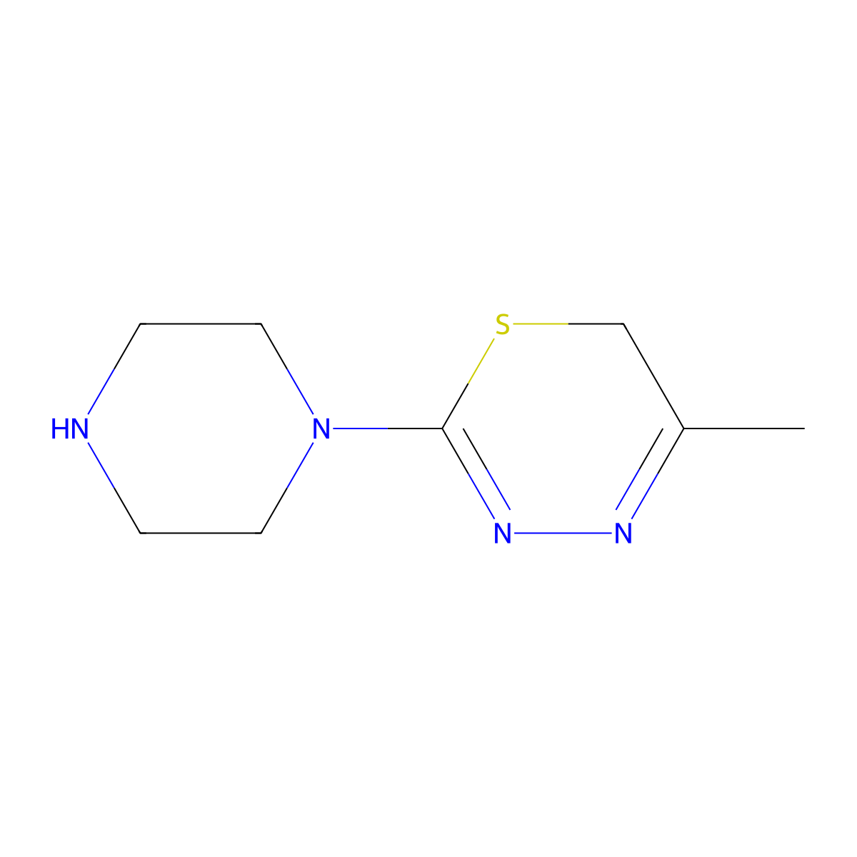 5-Methyl-2-(piperazin-1-YL)-6H-1,3,4-thiadiazine molecular structure, CAS 1202996-14-2
