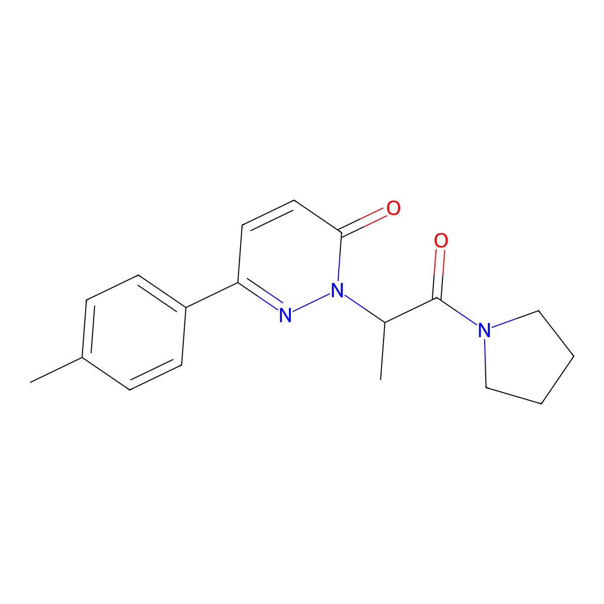 2-(1-oxo-1-(pyrrolidin-1-yl)propan-2-yl)-6-(p-tolyl)pyridazin-3(2H)-one molecular structure, CAS 1202999-06-1
