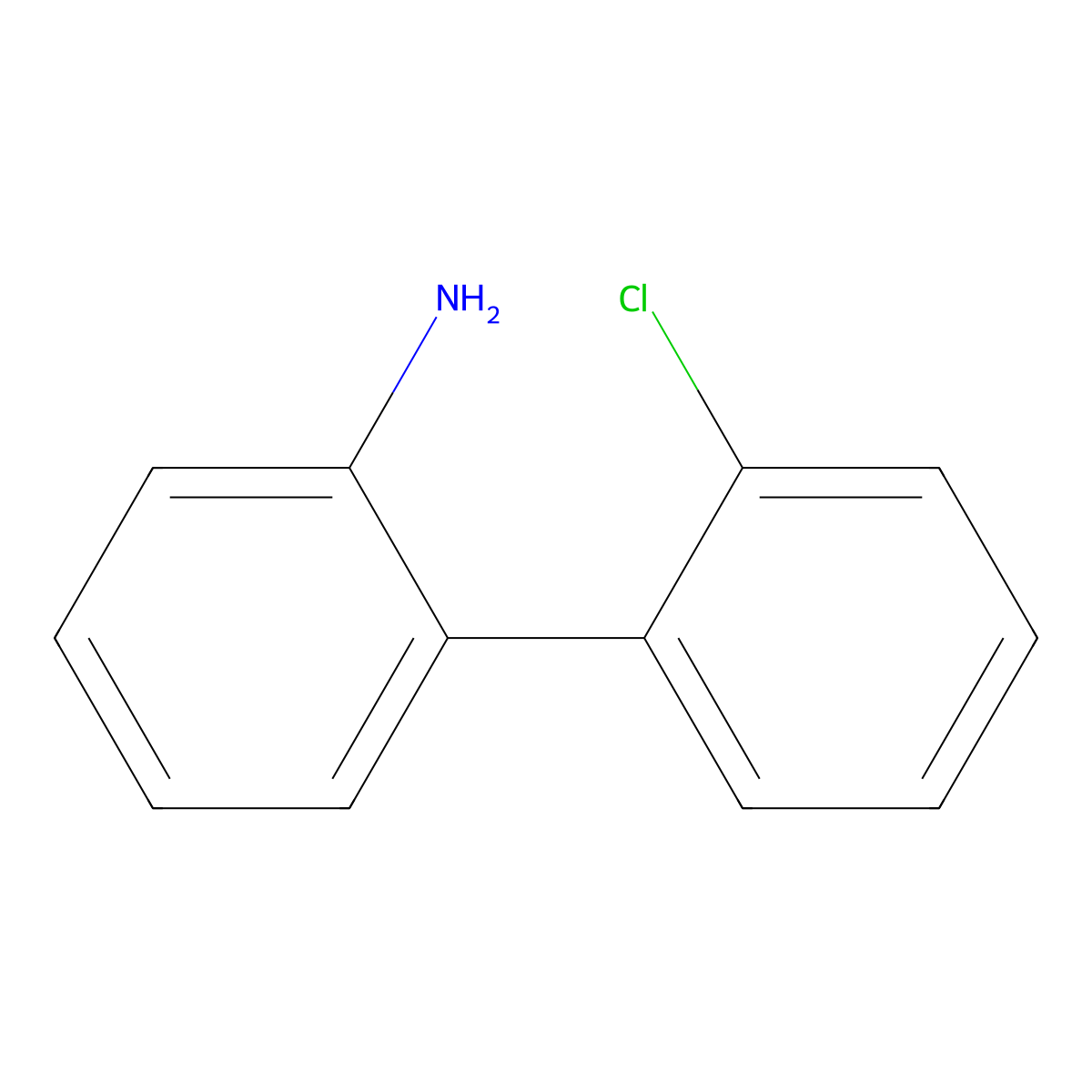 2'-Chloro[1,1'-biphenyl]-2-amine molecular structure, CAS 1203-43-6