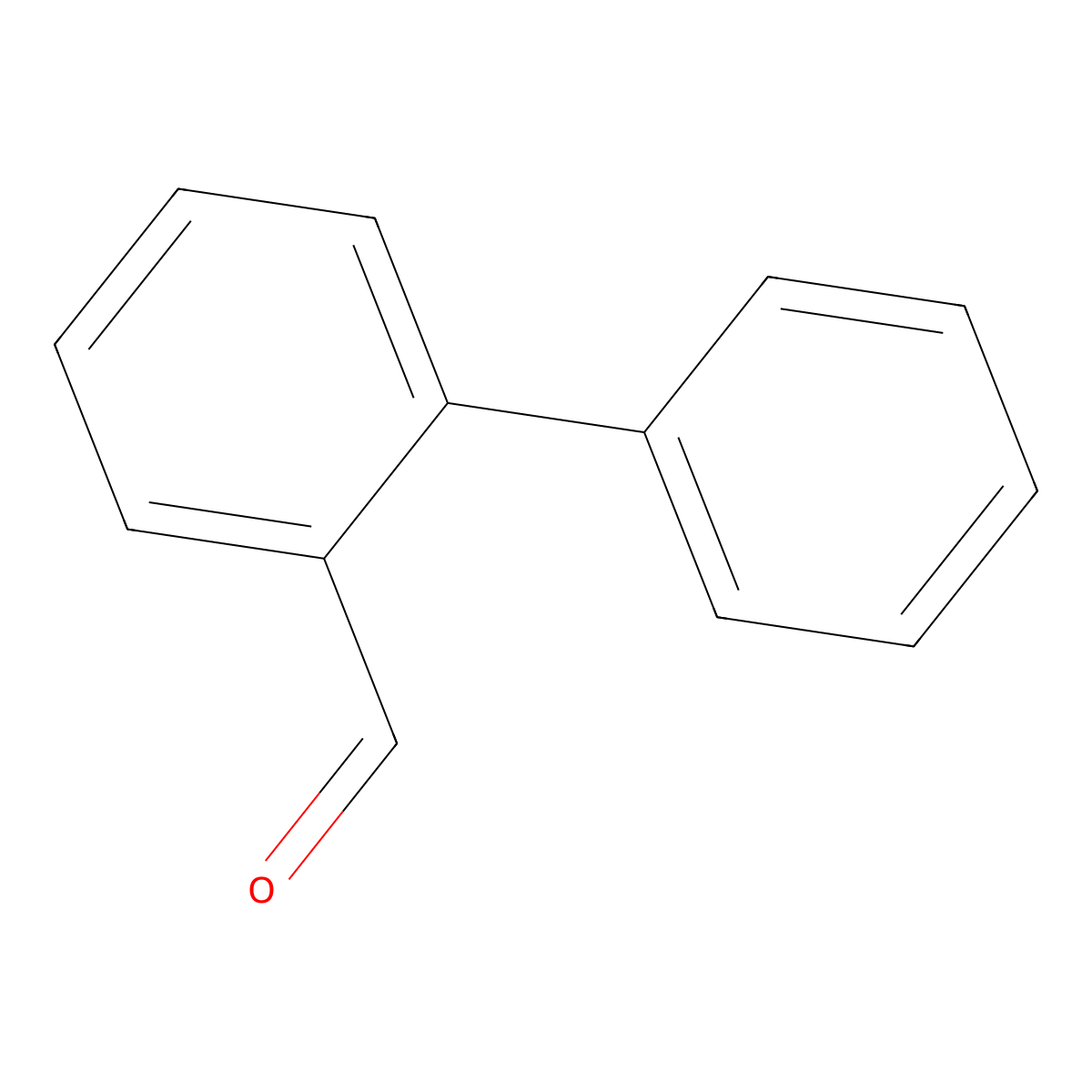 (1,1'-Biphenyl)-2-carboxaldehyde molecular structure, CAS 1203-68-5