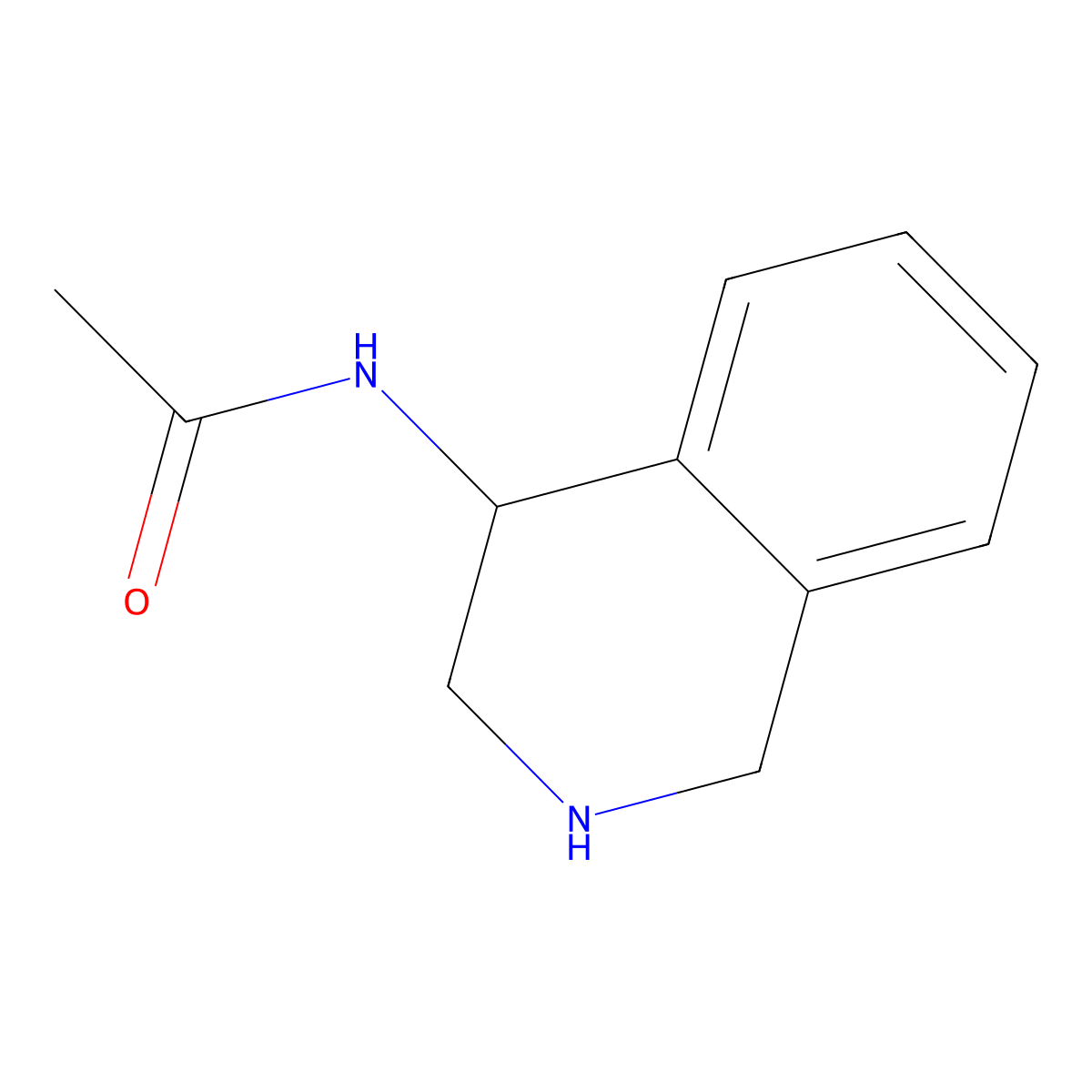 N-(1,2,3,4-Tetrahydroisoquinolin-4-yl)acetamide molecular structure, CAS 1203-81-2