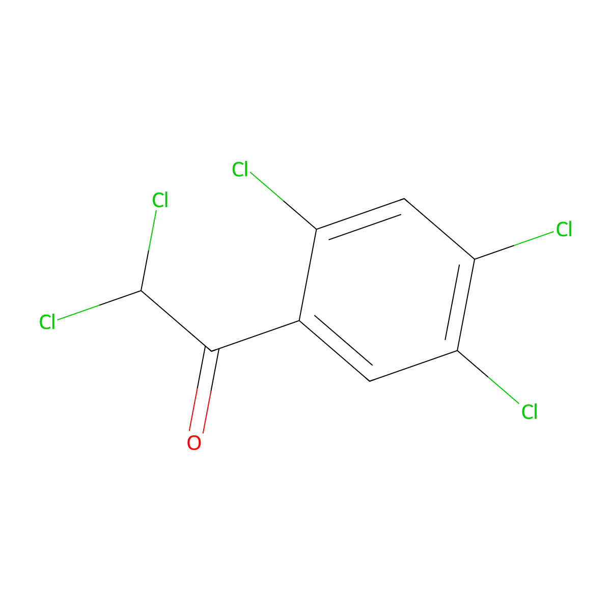 2,2,2',4',5'-Pentachloroacetophenone molecular structure, CAS 1203-86-7
