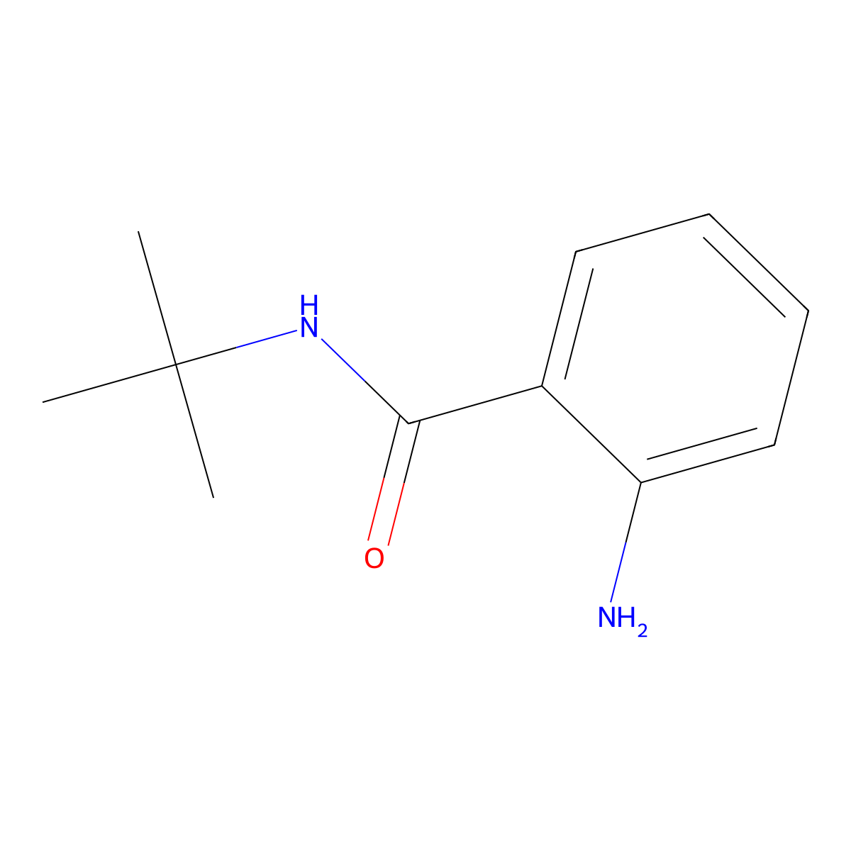 2-Amino-N-tert-butylbenzamide molecular structure, CAS 1203-89-0