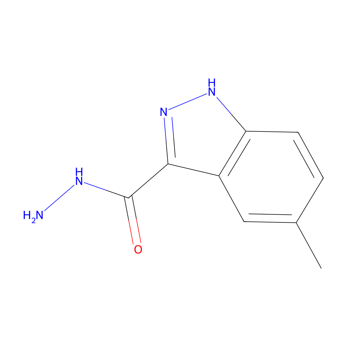 5-Methyl-1H-indazole-3-carboxylic acid hydrazide molecular structure, CAS 1203-96-9
