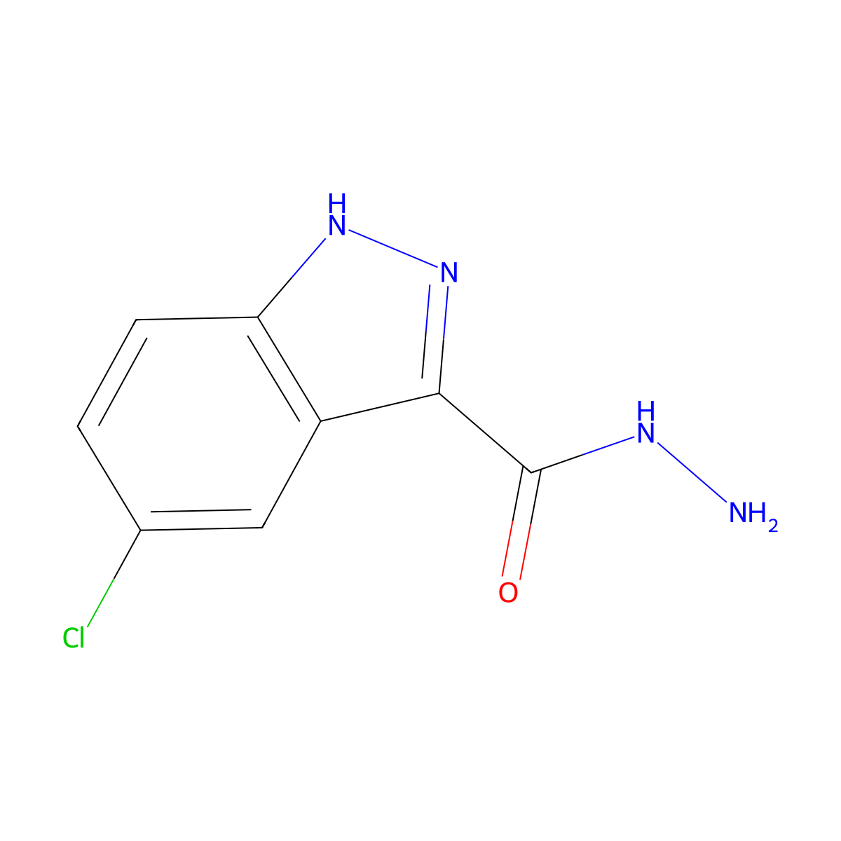 5-Chloro-1H-indazole-3-carboxylic acid hydrazide molecular structure, CAS 1203-97-0