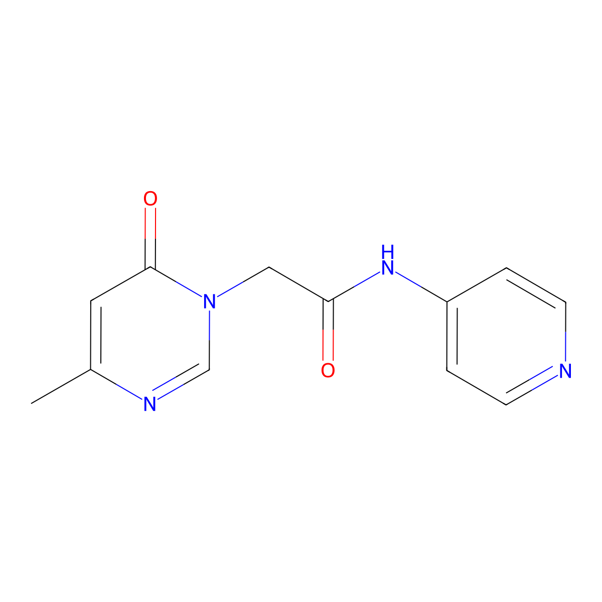2-(4-methyl-6-oxopyrimidin-1(6H)-yl)-N-(pyridin-4-yl)acetamide molecular structure, CAS 1203000-34-3