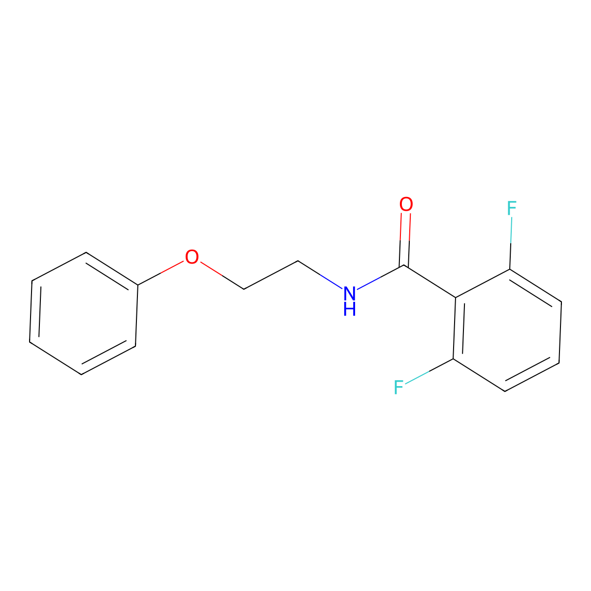 2,6-difluoro-N-(2-phenoxyethyl)benzamide molecular structure, CAS 1203005-97-3