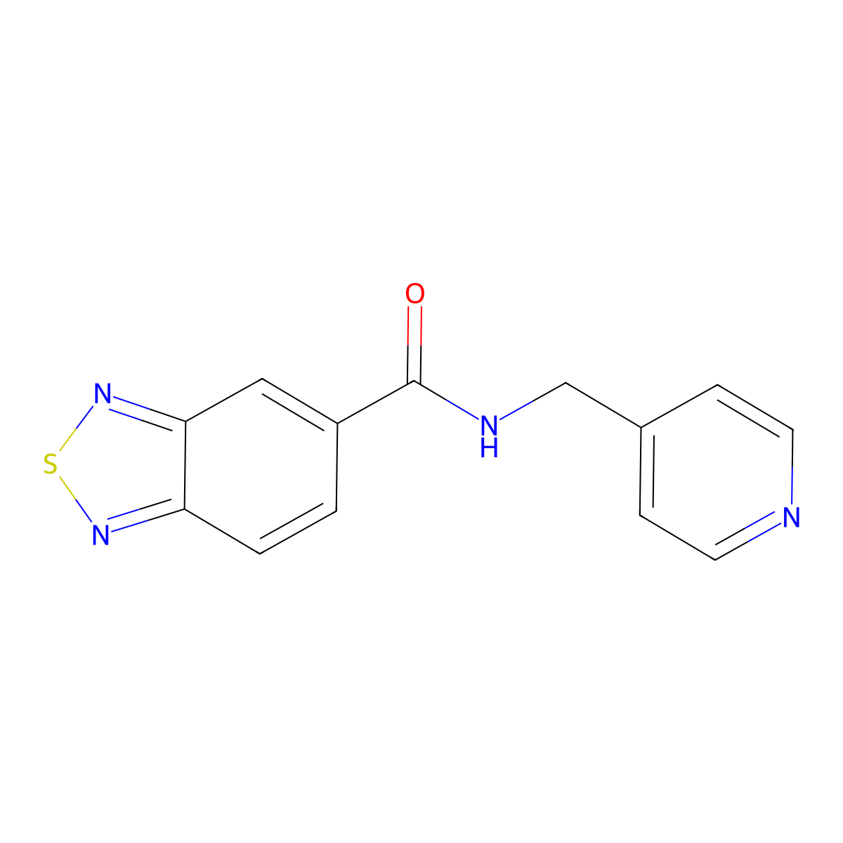 N-(pyridin-4-ylmethyl)benzo[c][1,2,5]thiadiazole-5-carboxamide molecular structure, CAS 1203008-21-2