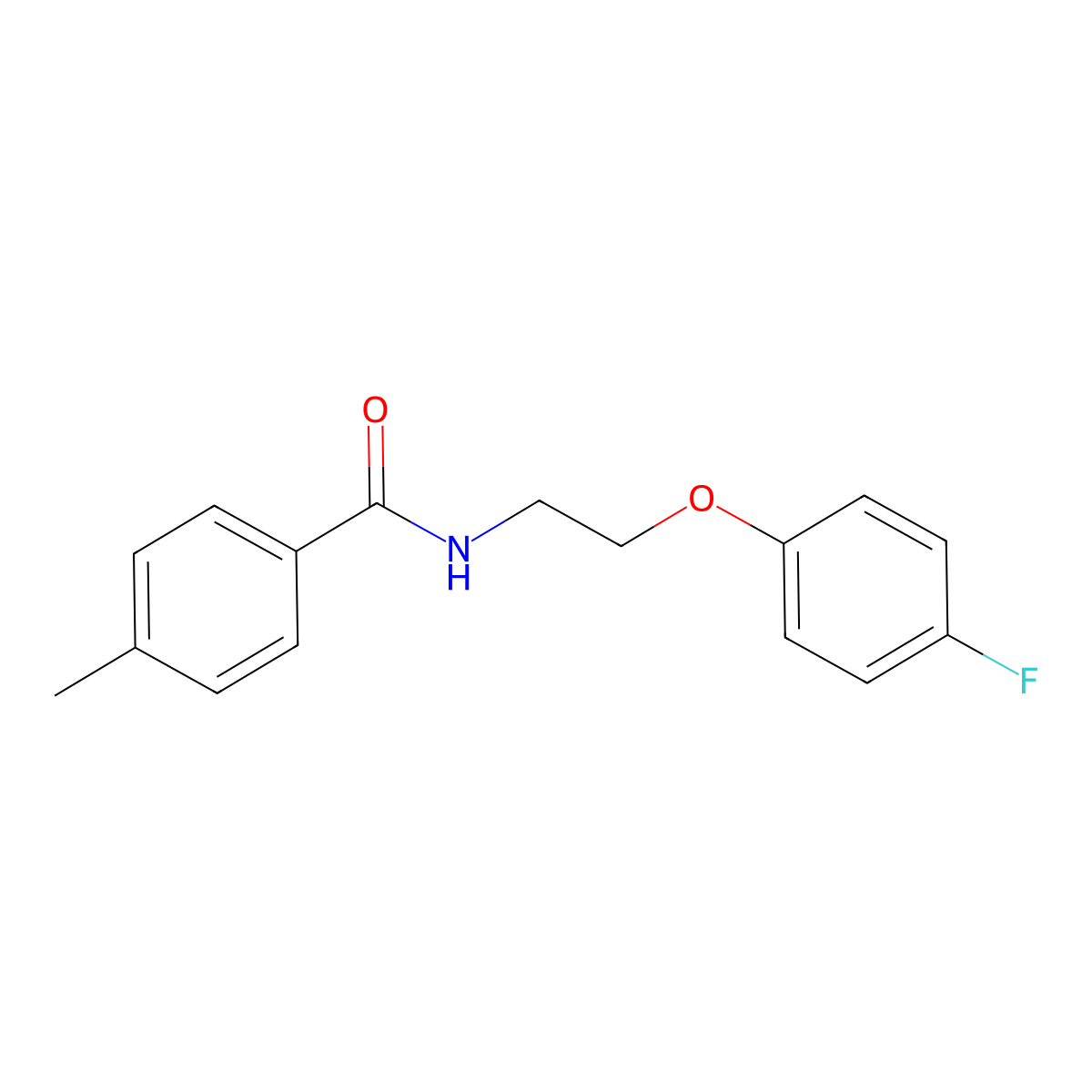 N-[2-(4-fluorophenoxy)ethyl]-4-methylbenzamide molecular structure, CAS 1203009-15-7