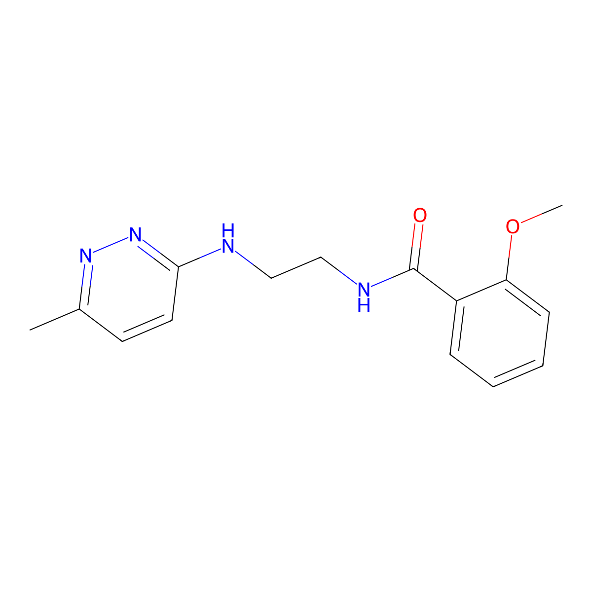 2-methoxy-N-{2-[(6-methylpyridazin-3-yl)amino]ethyl}benzamide molecular structure, CAS 1203009-40-8
