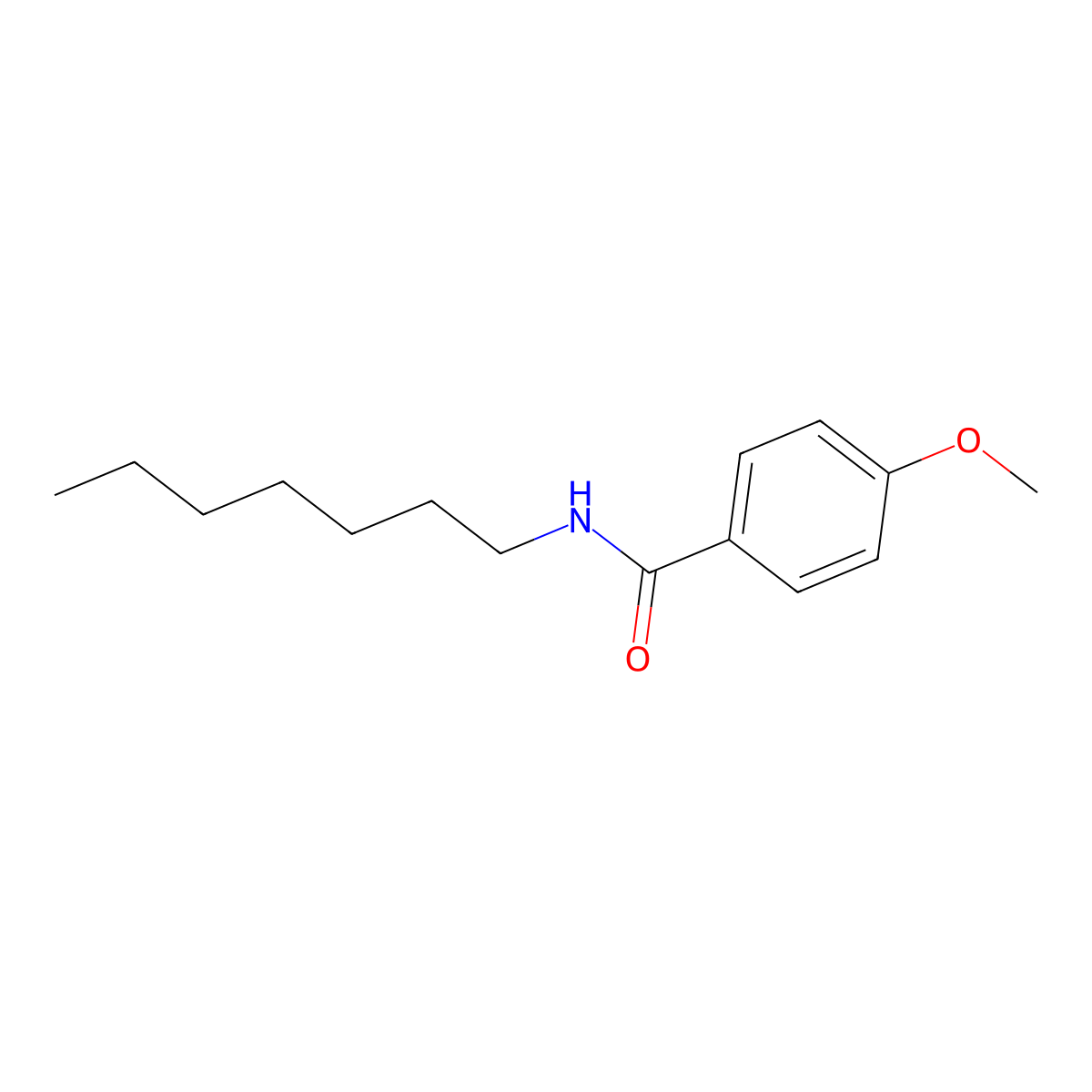 N-heptyl-4-methoxybenzamide molecular structure, CAS 120301-06-6