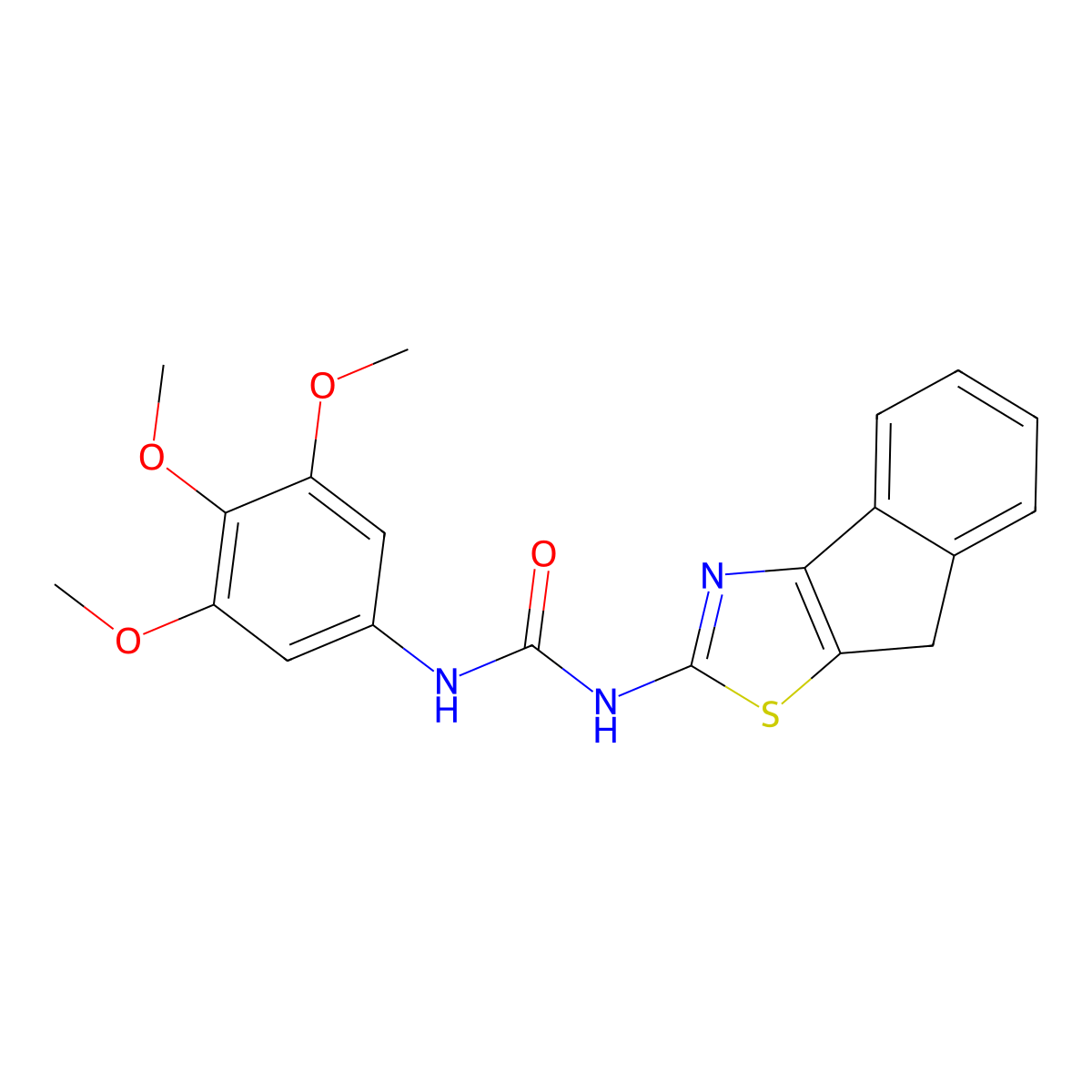 1-(8H-indeno[1,2-d]thiazol-2-yl)-3-(3,4,5-trimethoxyphenyl)urea molecular structure, CAS 1203013-53-9