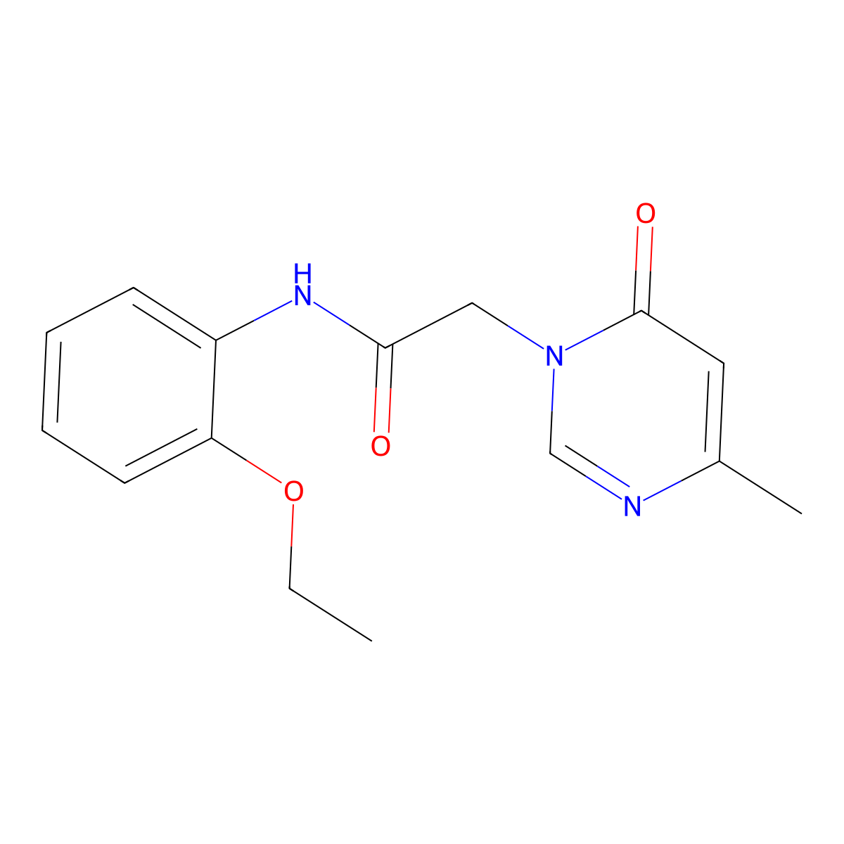 N-(2-ethoxyphenyl)-2-(4-methyl-6-oxopyrimidin-1(6H)-yl)acetamide molecular structure, CAS 1203013-85-7