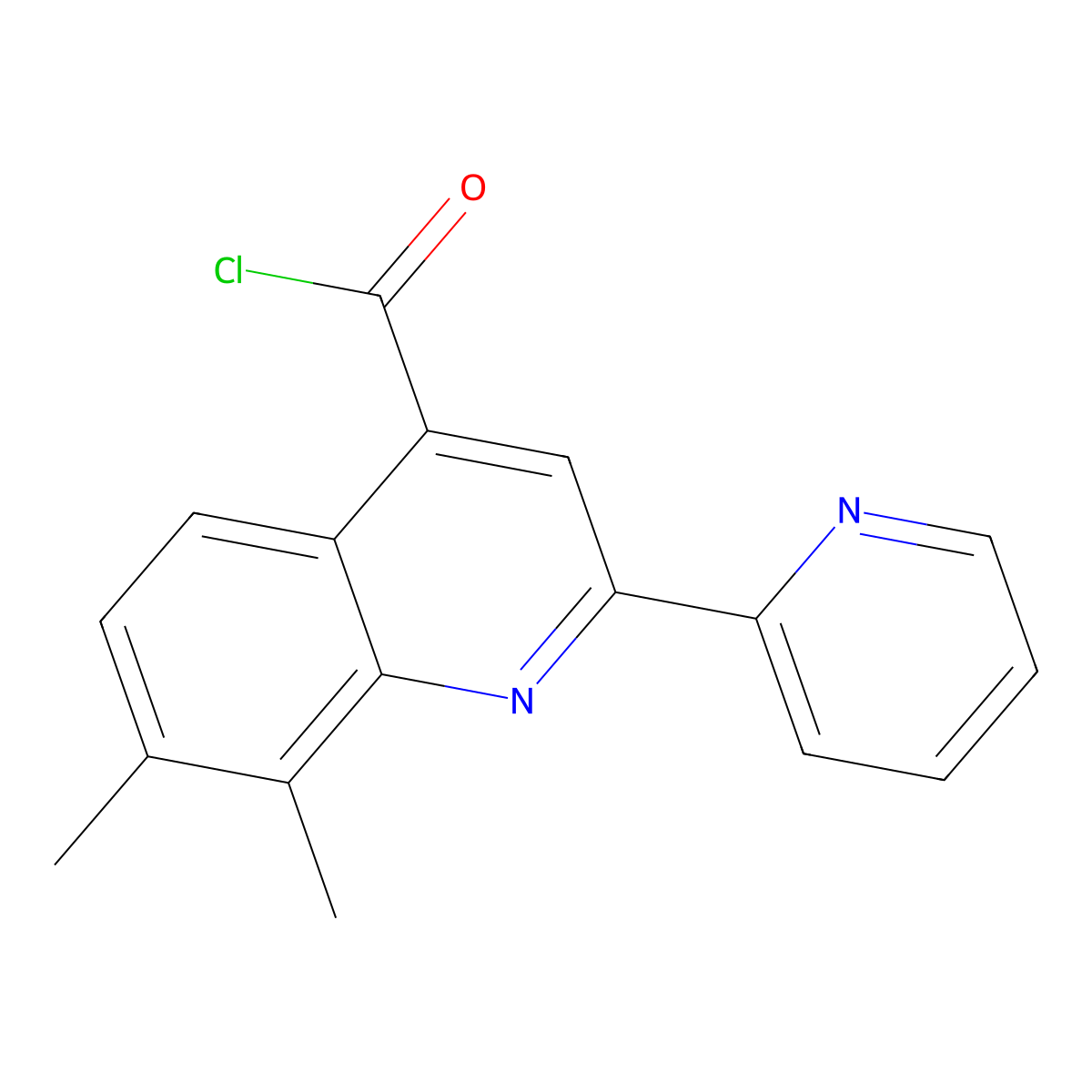 7,8-Dimethyl-2-(pyridin-2-YL)quinoline-4-carbonyl chloride molecular structure, CAS 1203015-83-1