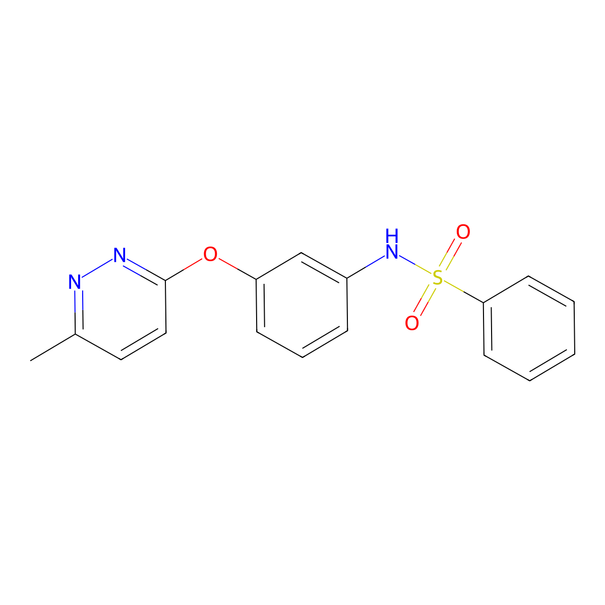 N-{3-[(6-methylpyridazin-3-yl)oxy]phenyl}benzenesulfonamide molecular structure, CAS 1203021-06-0