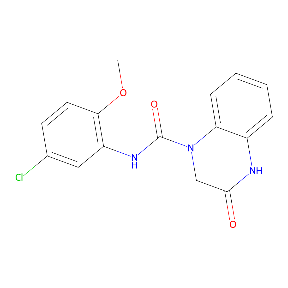 N-(5-chloro-2-methoxyphenyl)-3-oxo-3,4-dihydroquinoxaline-1(2H)-carboxamide molecular structure, CAS 1203022-07-4