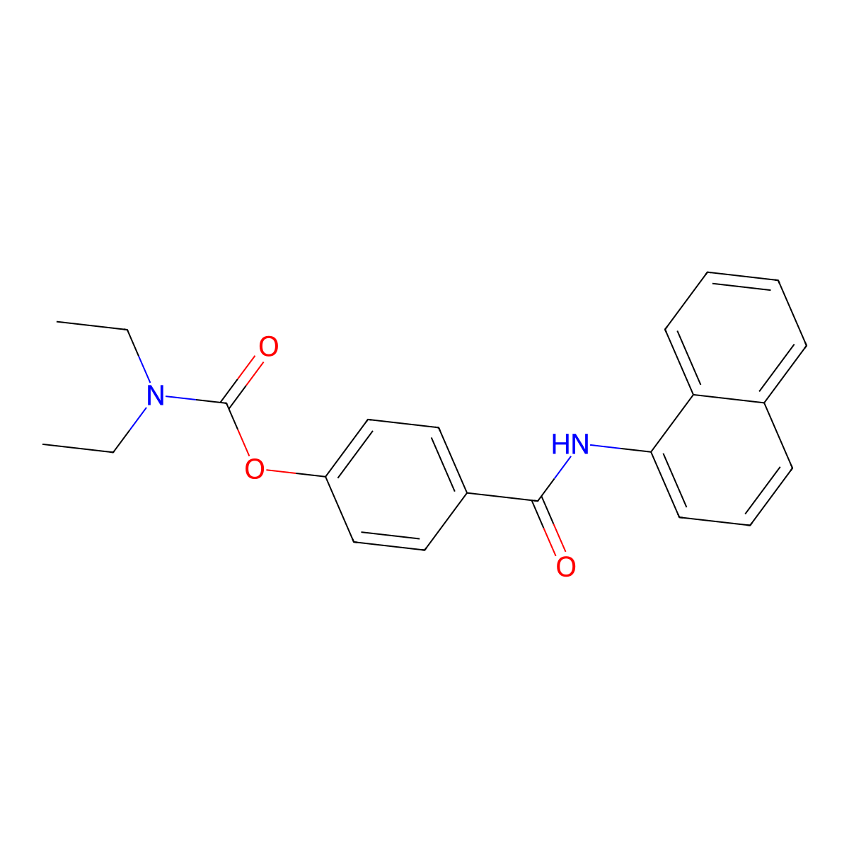4-(Naphthalen-1-ylcarbamoyl)phenyl diethylcarbamate molecular structure, CAS 1203027-56-8