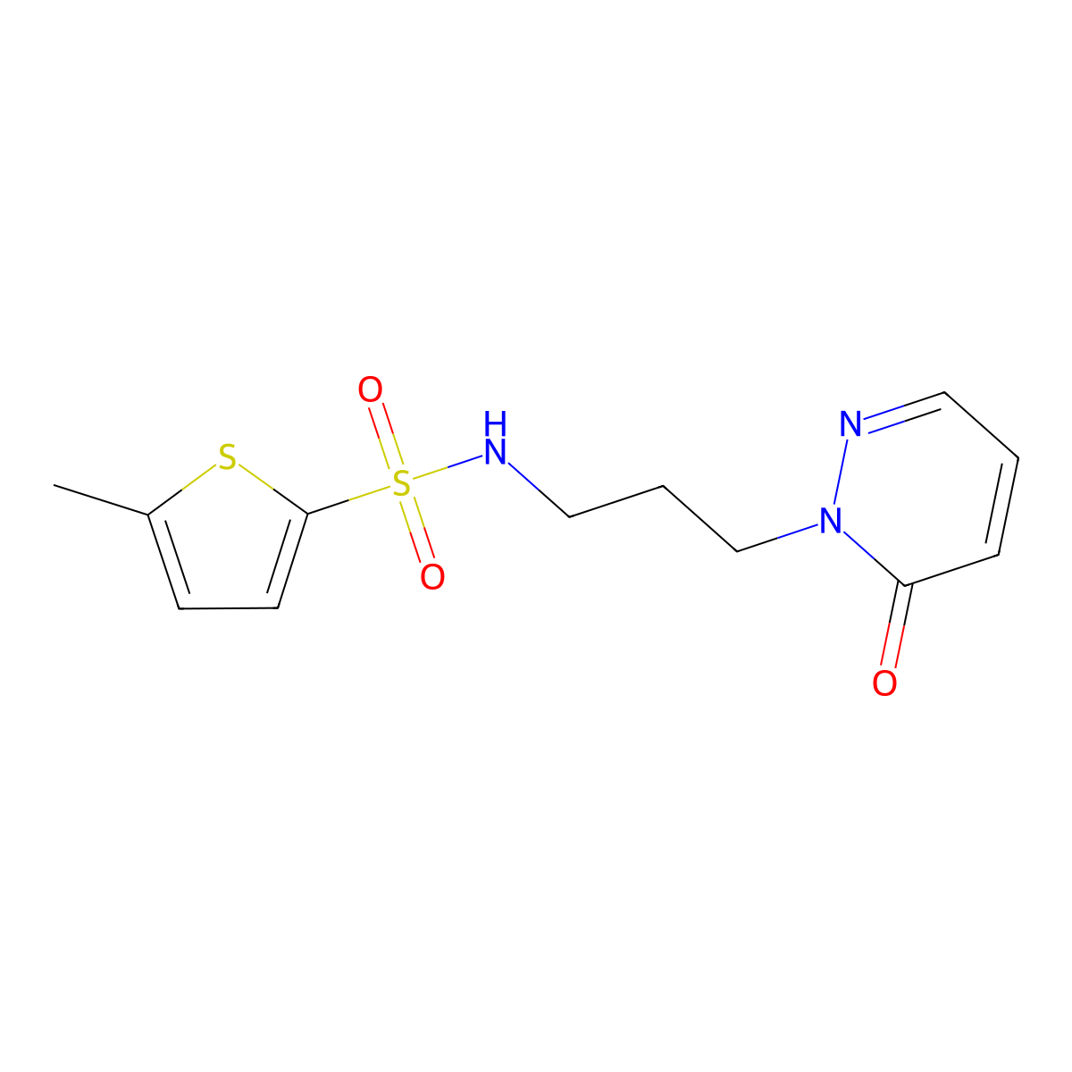 5-methyl-N-(3-(6-oxopyridazin-1(6H)-yl)propyl)thiophene-2-sulfonamide molecular structure, CAS 1203030-59-4