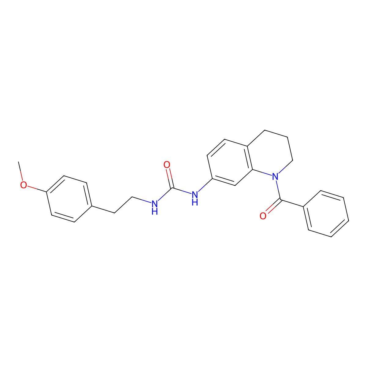 1-(1-Benzoyl-1,2,3,4-tetrahydroquinolin-7-yl)-3-(4-methoxyphenethyl)urea molecular structure, CAS 1203032-75-0