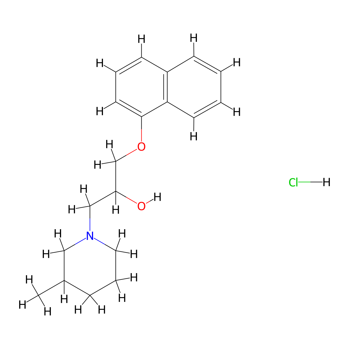 1-(3-Methylpiperidin-1-yl)-3-(naphthalen-1-yloxy)propan-2-ol hydrochloride molecular structure, CAS 1203034-47-2