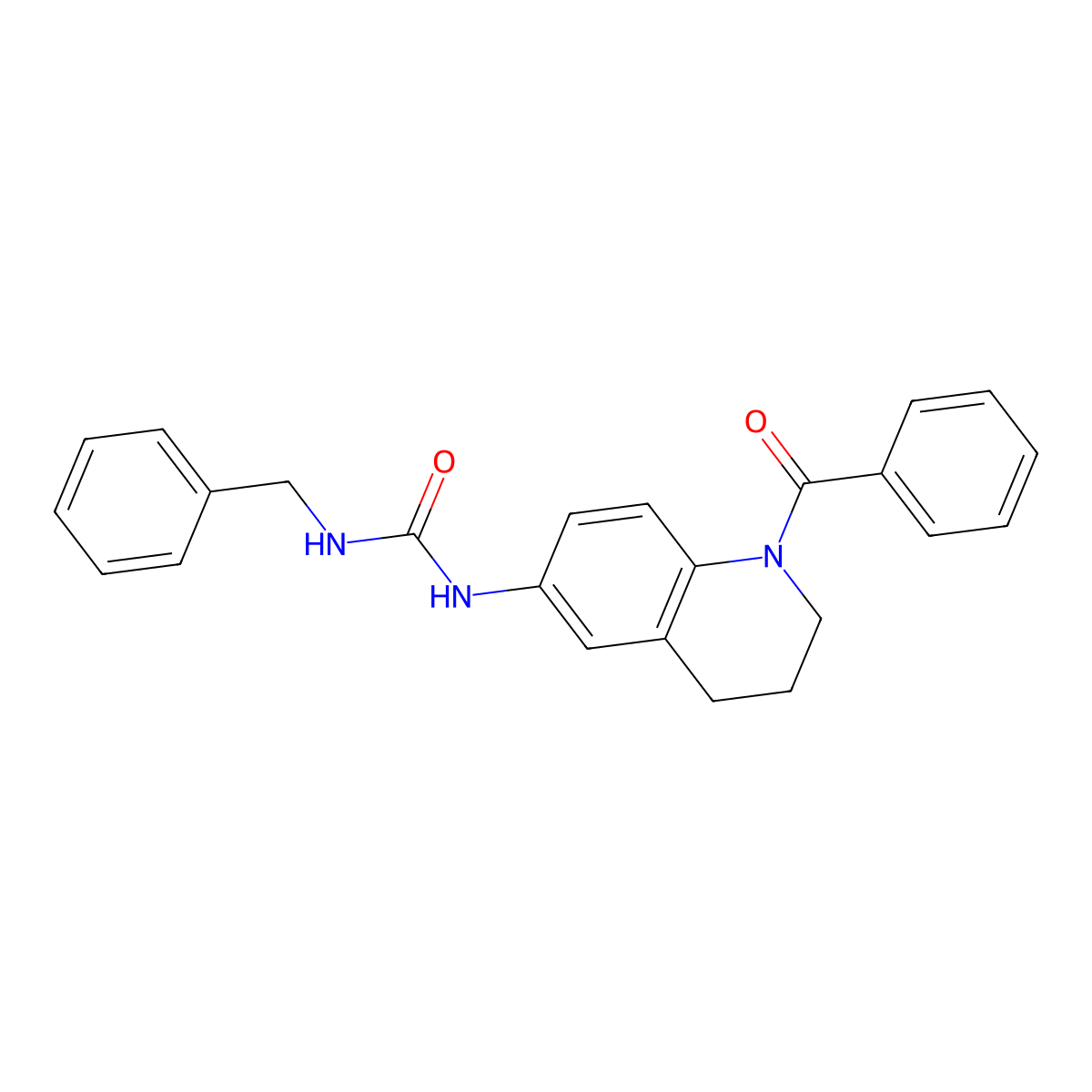 1-(1-Benzoyl-1,2,3,4-tetrahydroquinolin-6-yl)-3-benzylurea molecular structure, CAS 1203035-99-7