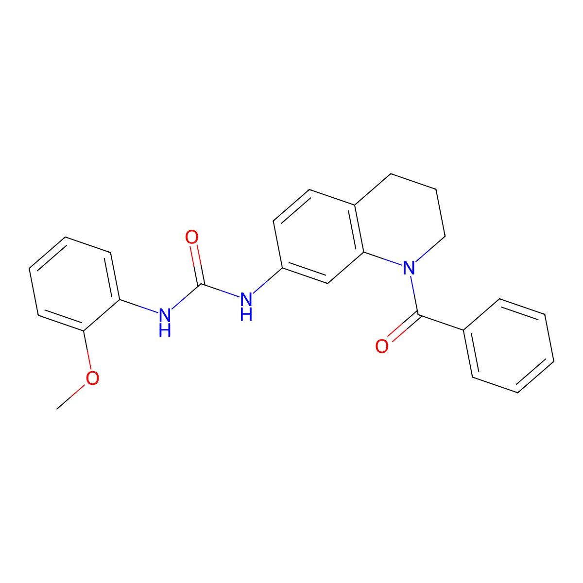 1-(1-Benzoyl-1,2,3,4-tetrahydroquinolin-7-yl)-3-(2-methoxyphenyl)urea molecular structure, CAS 1203036-47-8