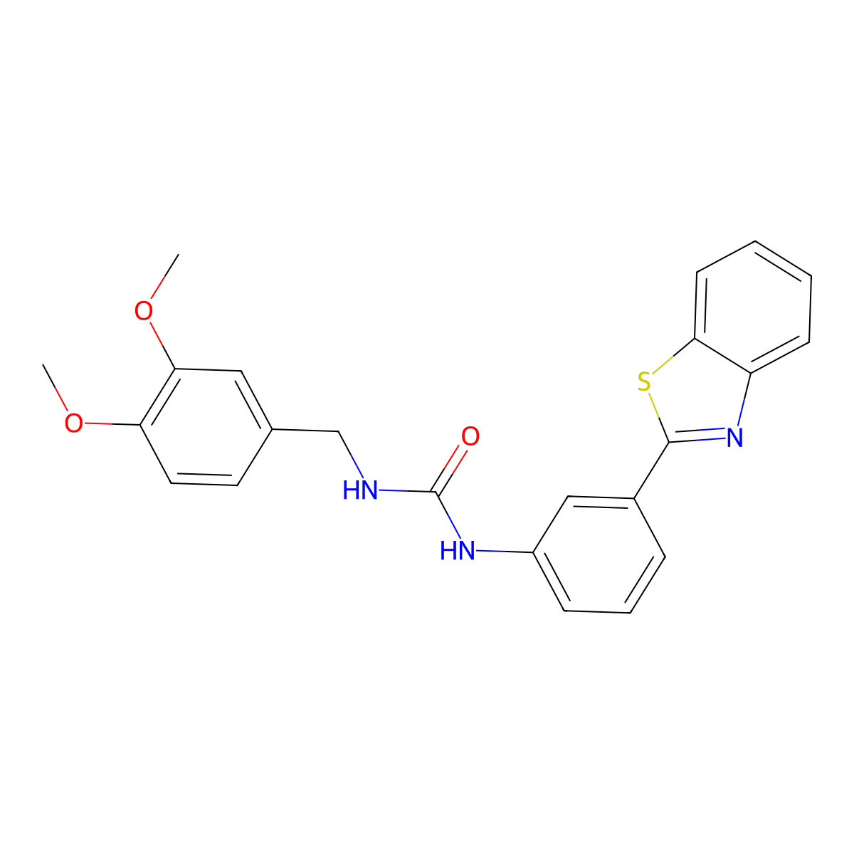 1-(3-(Benzo[d]thiazol-2-yl)phenyl)-3-(3,4-dimethoxybenzyl)urea molecular structure, CAS 1203036-62-7