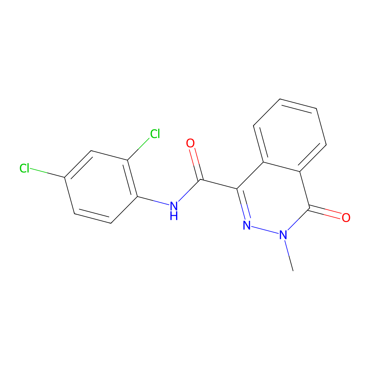 N-(2,4-dichlorophenyl)-3-methyl-4-oxo-3,4-dihydrophthalazine-1-carboxamide molecular structure, CAS 1203041-43-3