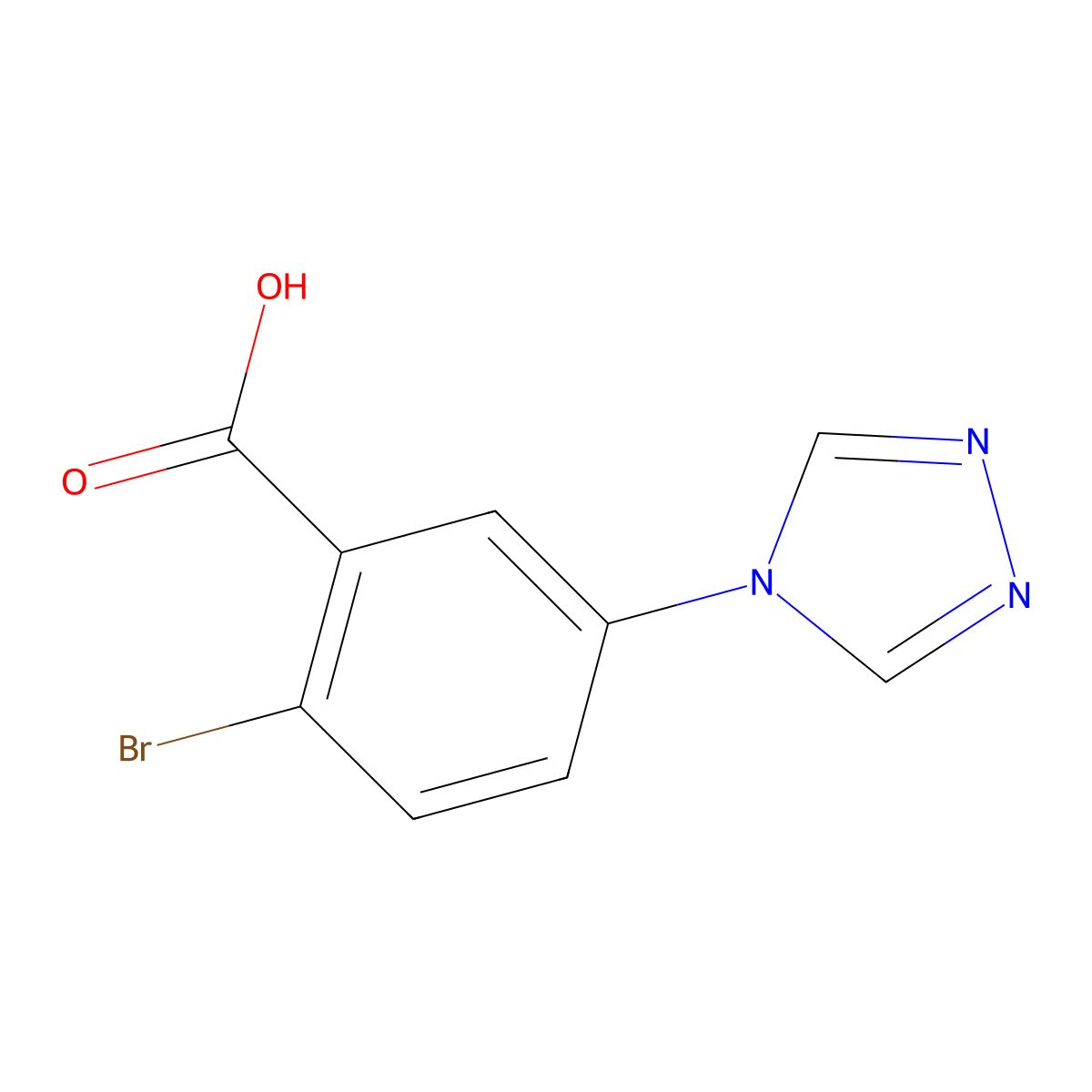 2-Bromo-5-(4H-1,2,4-triazol-4-yl)benzoic acid molecular structure, CAS 1203043-34-8