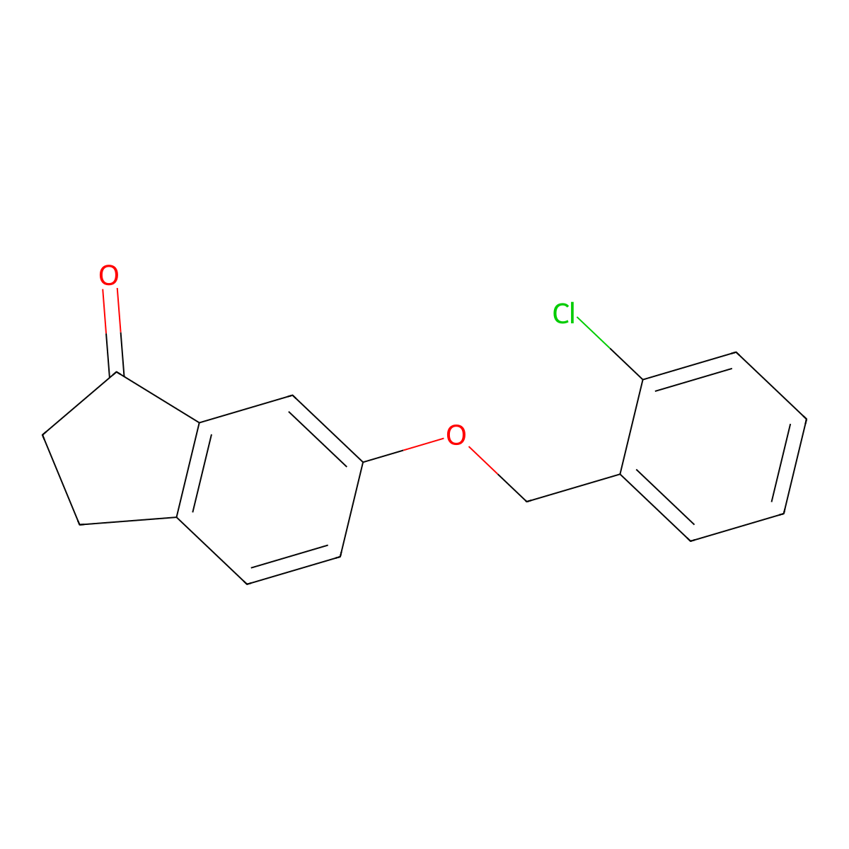 6-((2-chlorobenzyl)oxy)-2,3-dihydro-1H-inden-1-one molecular structure, CAS 1203044-06-7