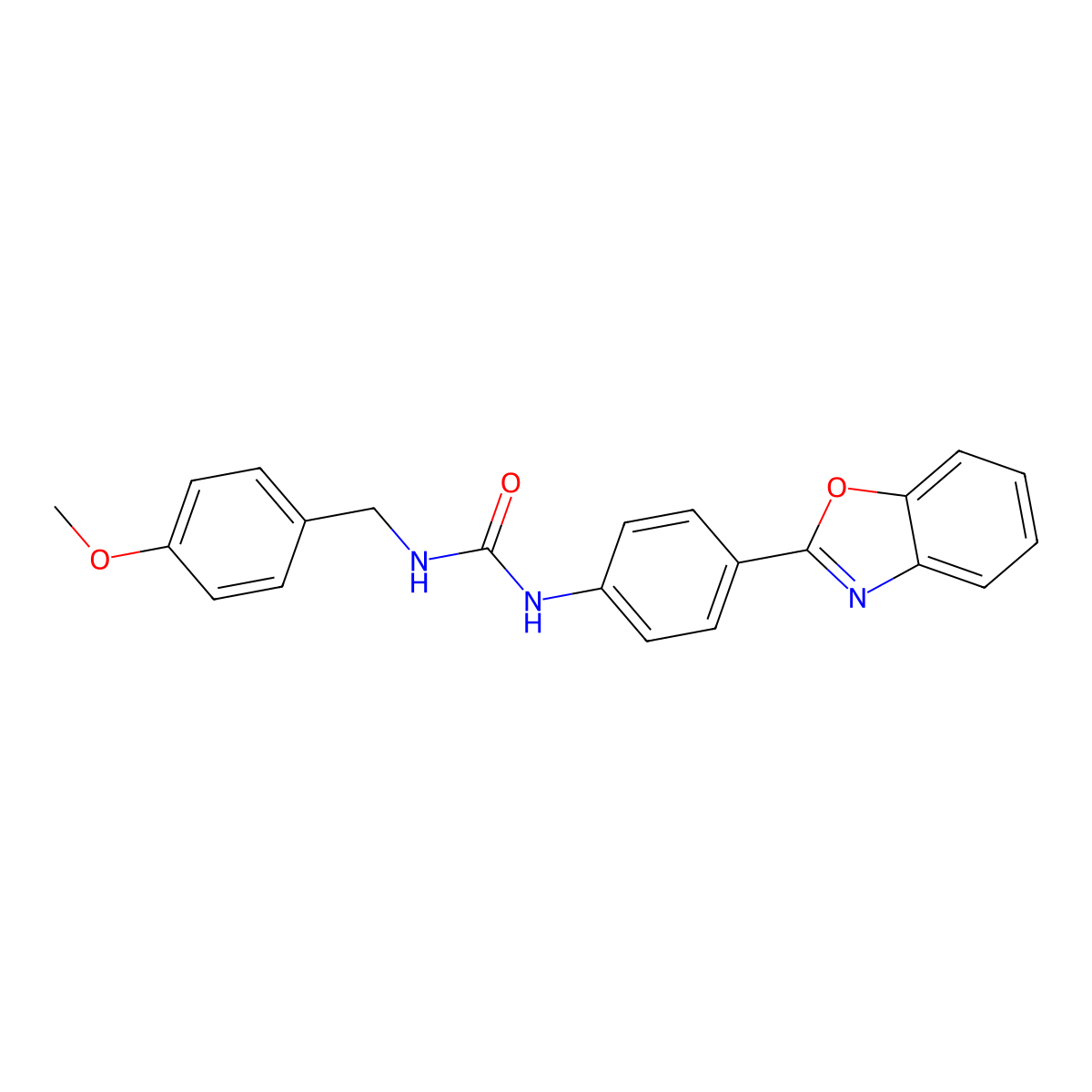 1-(4-(Benzo[d]oxazol-2-yl)phenyl)-3-(4-methoxybenzyl)urea molecular structure, CAS 1203049-43-7
