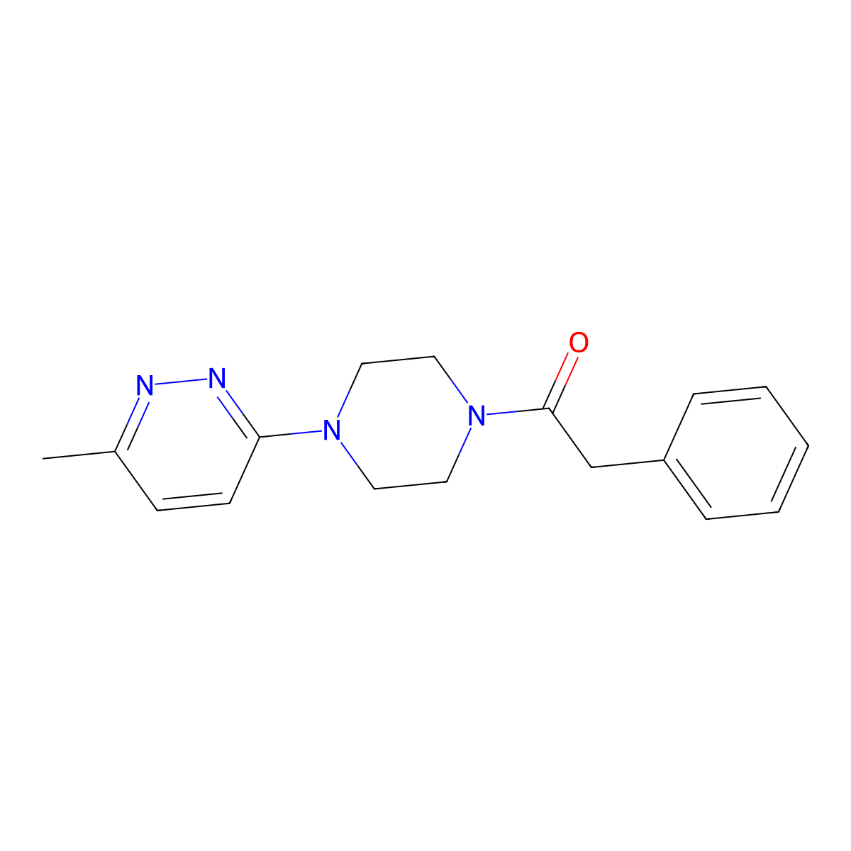 1-(4-(6-Methylpyridazin-3-yl)piperazin-1-yl)-2-phenylethanone molecular structure, CAS 1203049-84-6