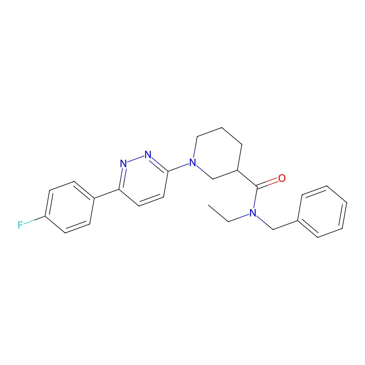 N-benzyl-N-ethyl-1-[6-(4-fluorophenyl)pyridazin-3-yl]piperidine-3-carboxamide molecular structure, CAS 1203055-81-5