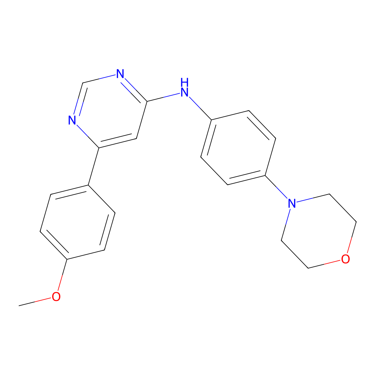 6-(4-methoxyphenyl)-N-(4-morpholinophenyl)pyrimidin-4-amine molecular structure, CAS 1203057-47-9