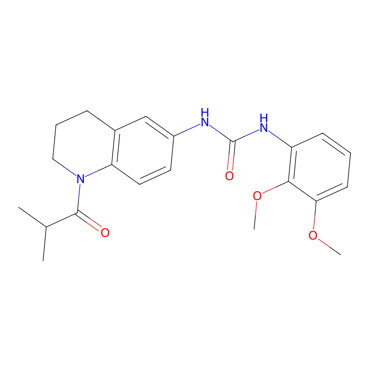 1-(2,3-Dimethoxyphenyl)-3-(1-isobutyryl-1,2,3,4-tetrahydroquinolin-6-yl)urea molecular structure, CAS 1203057-89-9