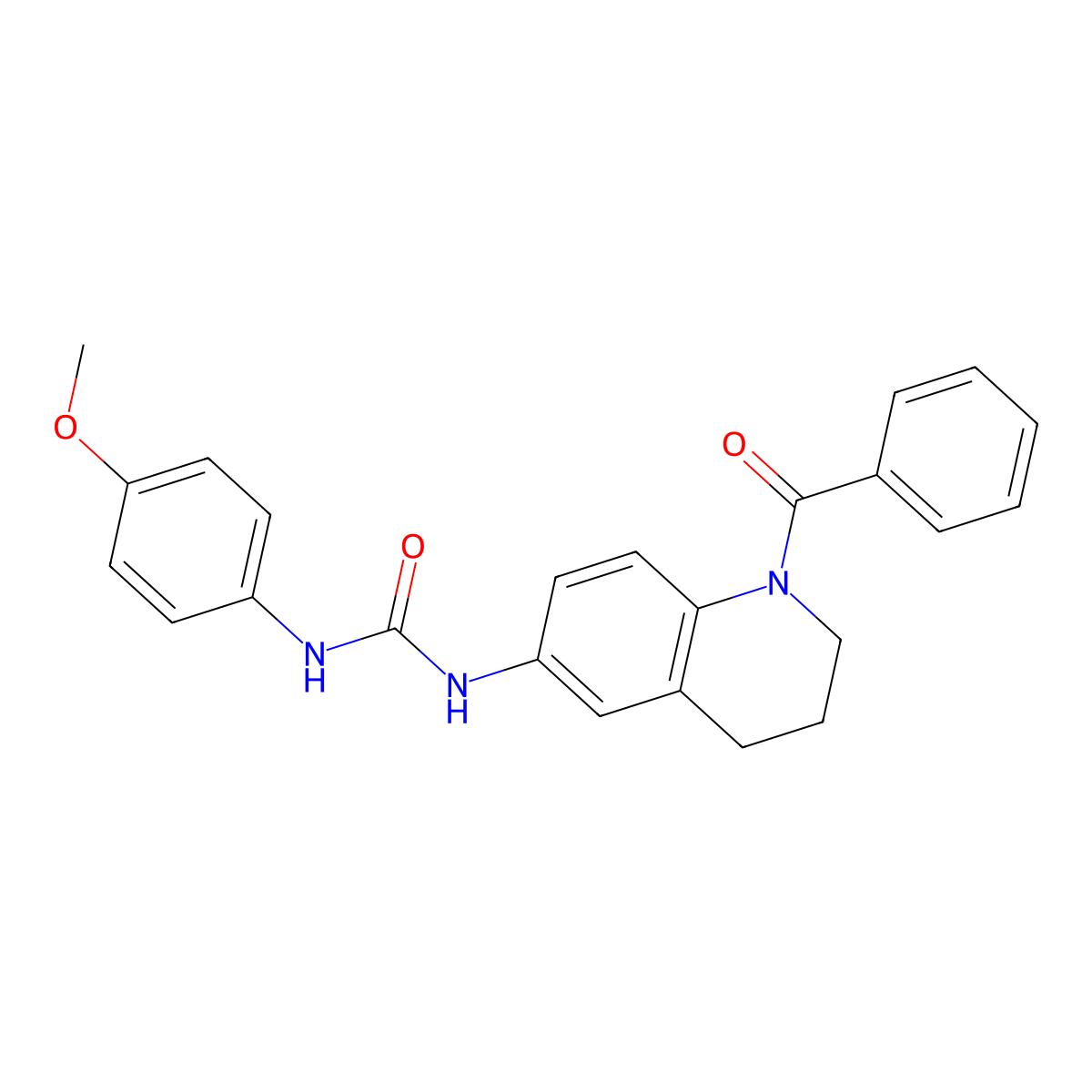 1-(1-Benzoyl-1,2,3,4-tetrahydroquinolin-6-yl)-3-(4-methoxyphenyl)urea molecular structure, CAS 1203058-39-2