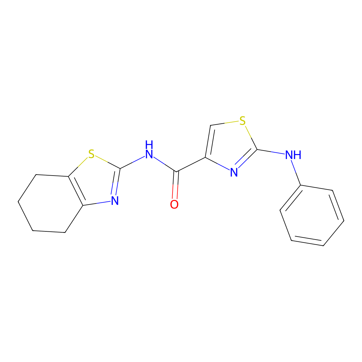 2-(phenylamino)-N-(4,5,6,7-tetrahydrobenzo[d]thiazol-2-yl)thiazole-4-carboxamide molecular structure, CAS 1203059-21-5